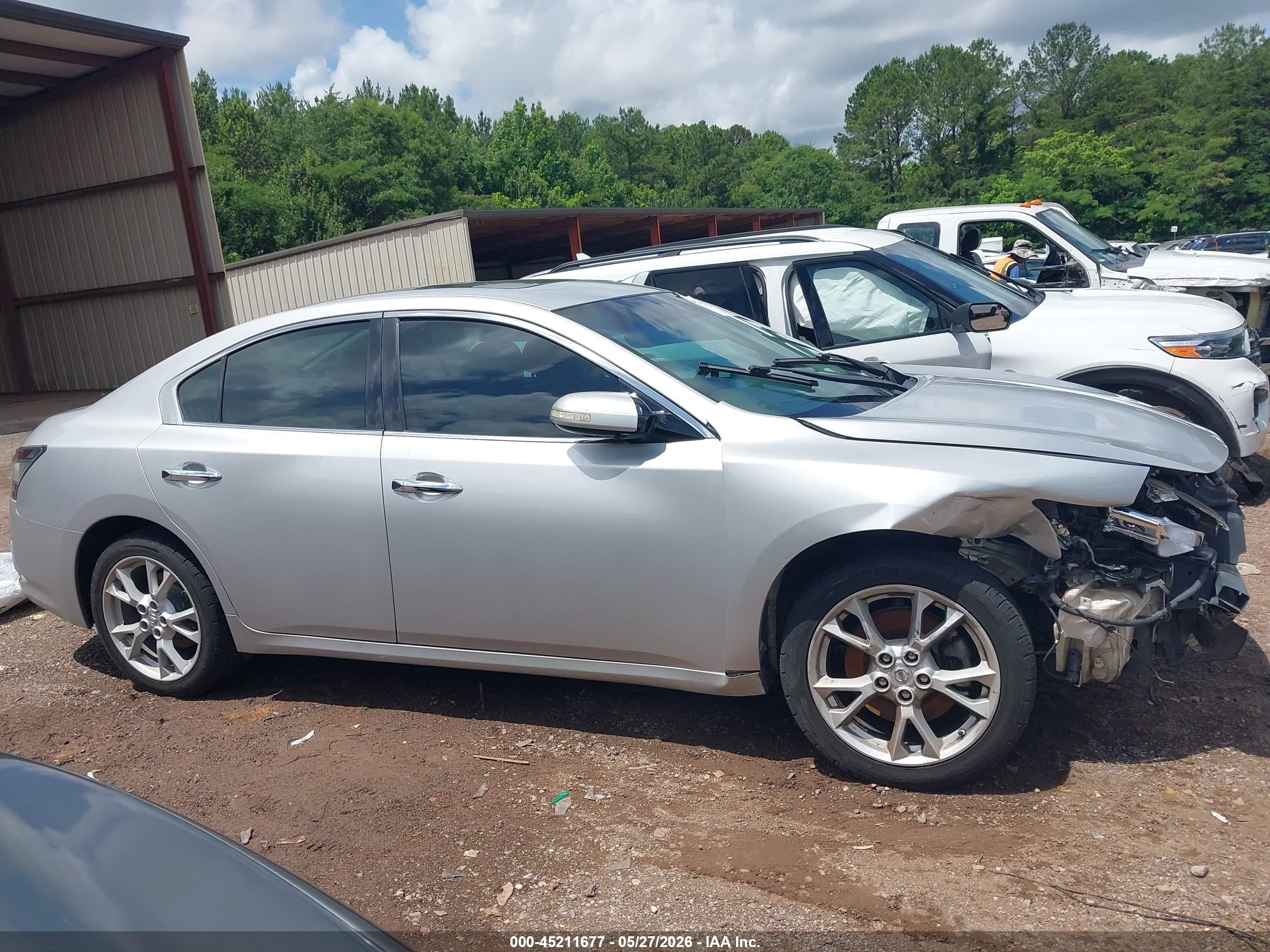 2014 Nissan Maxima 3.5 Sv Silver vin: 1N4AA5AP7EC910251