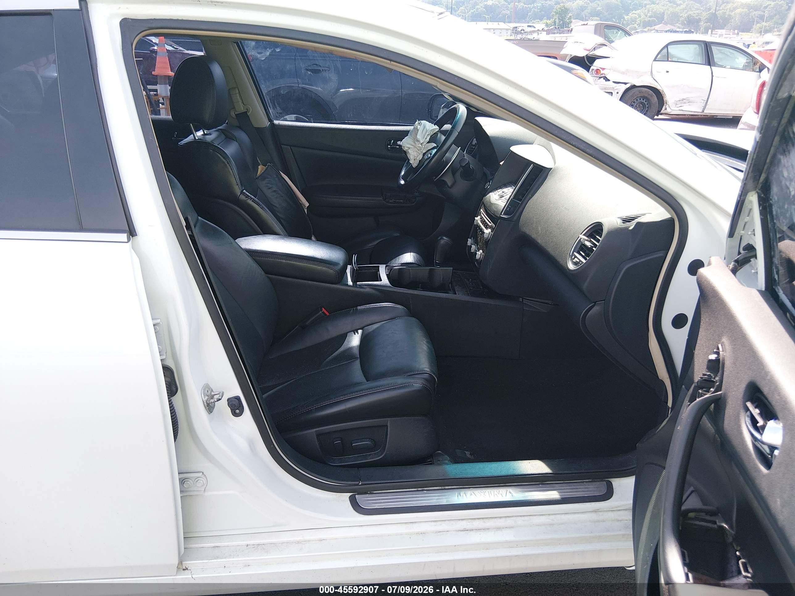 2014 Nissan Maxima 3.5 Sv White vin: 1N4AA5AP7EC914803