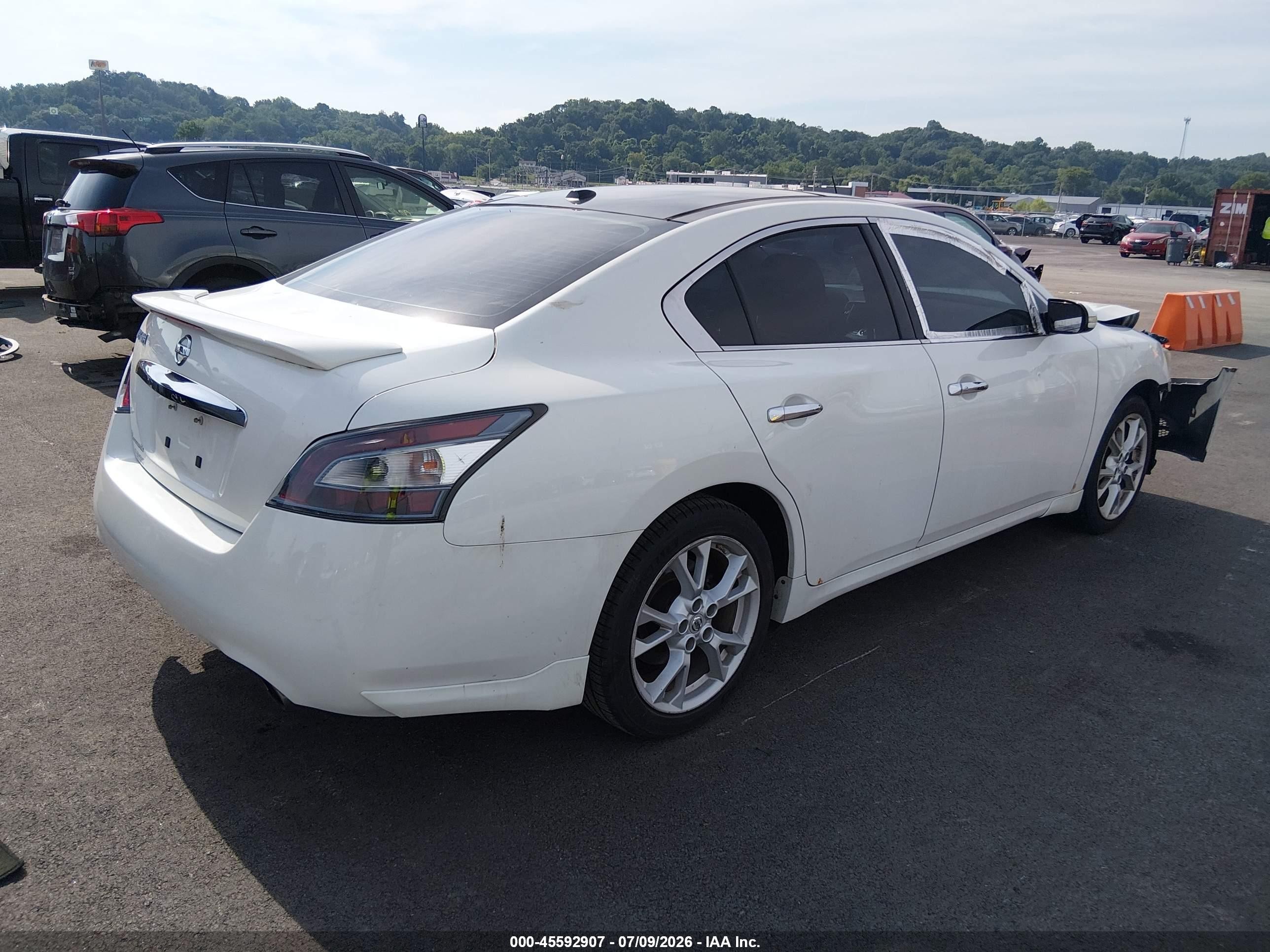 2014 Nissan Maxima 3.5 Sv White vin: 1N4AA5AP7EC914803
