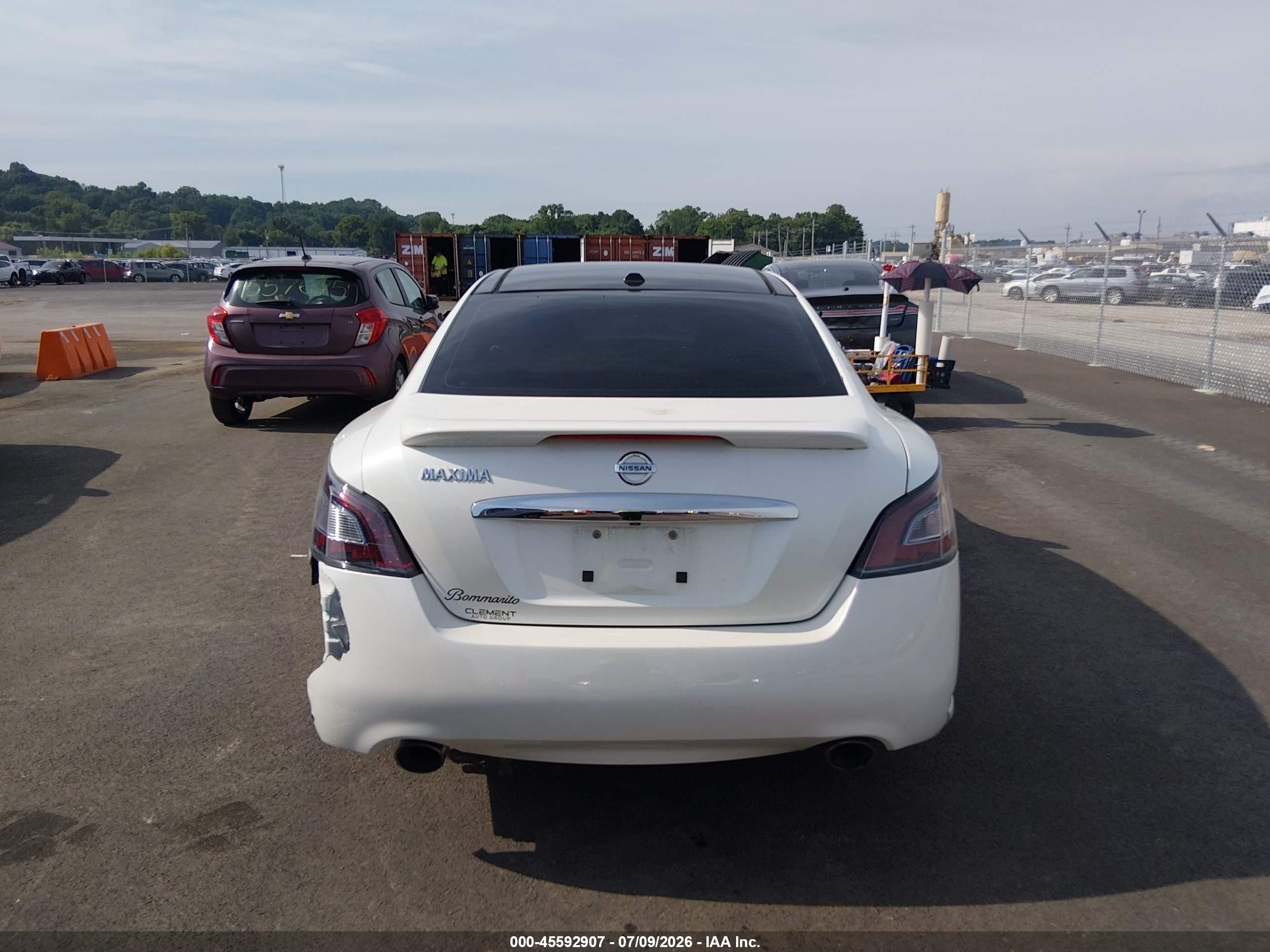 2014 Nissan Maxima 3.5 Sv White vin: 1N4AA5AP7EC914803