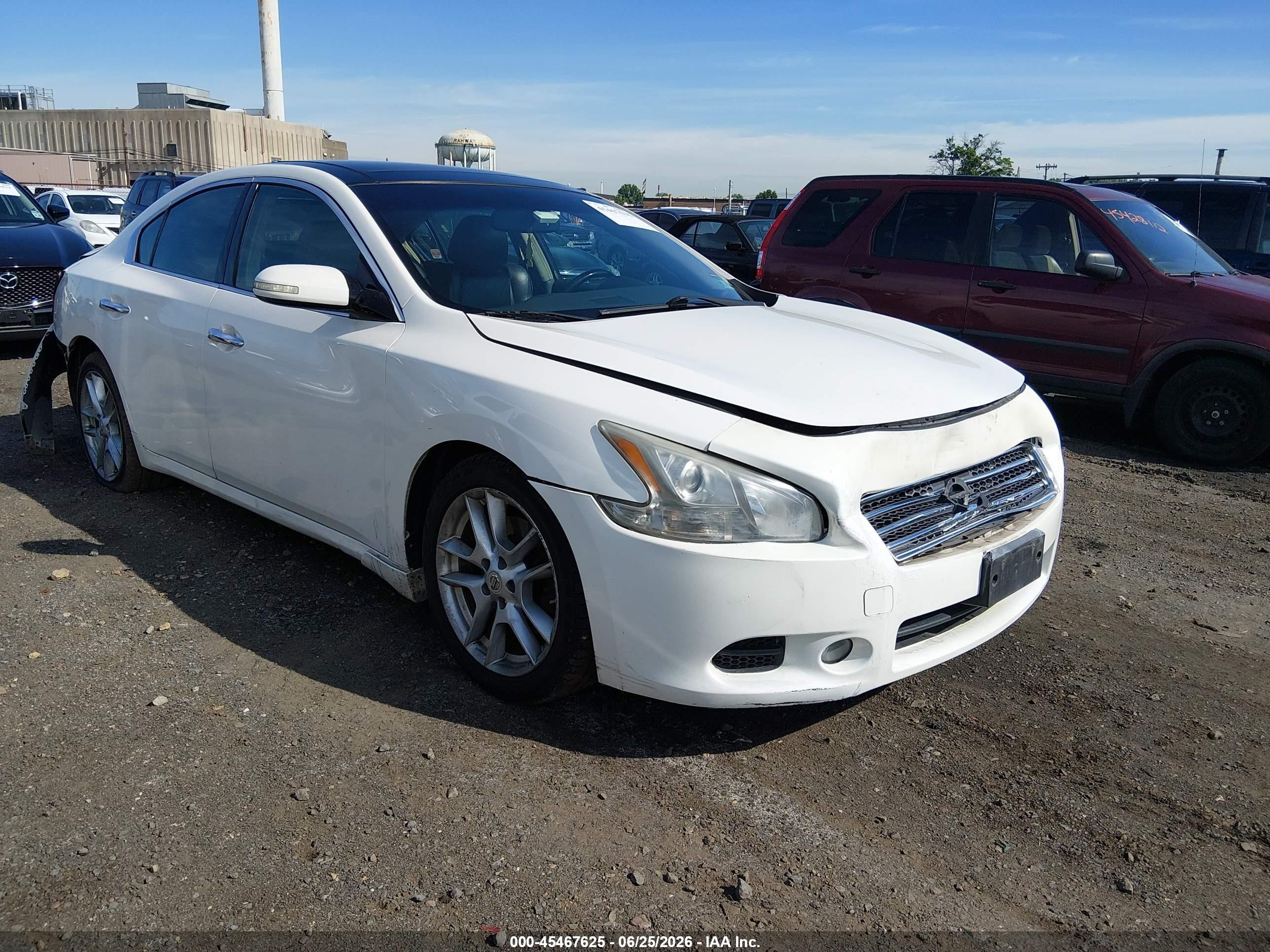 2010 Nissan Maxima 3.5 Sv White vin: 1N4AA5AP8AC827955