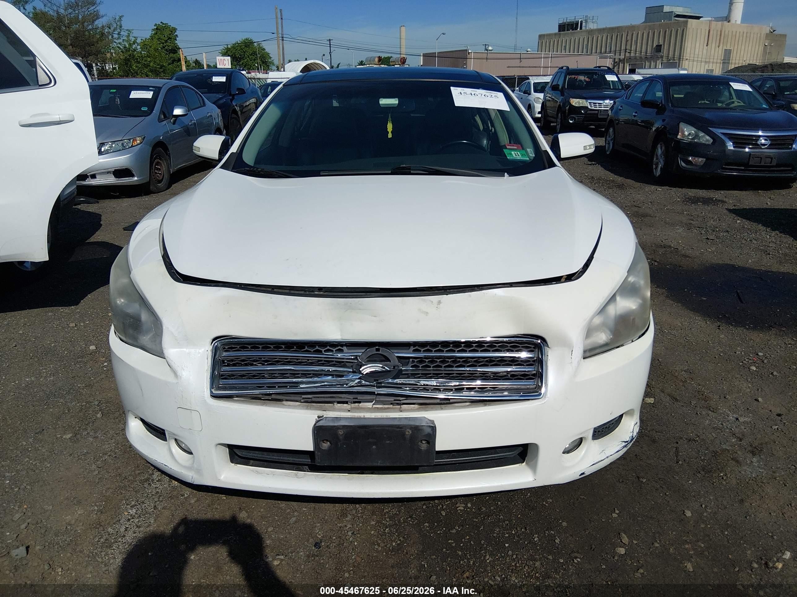 2010 Nissan Maxima 3.5 Sv Белый vin: 1N4AA5AP8AC827955