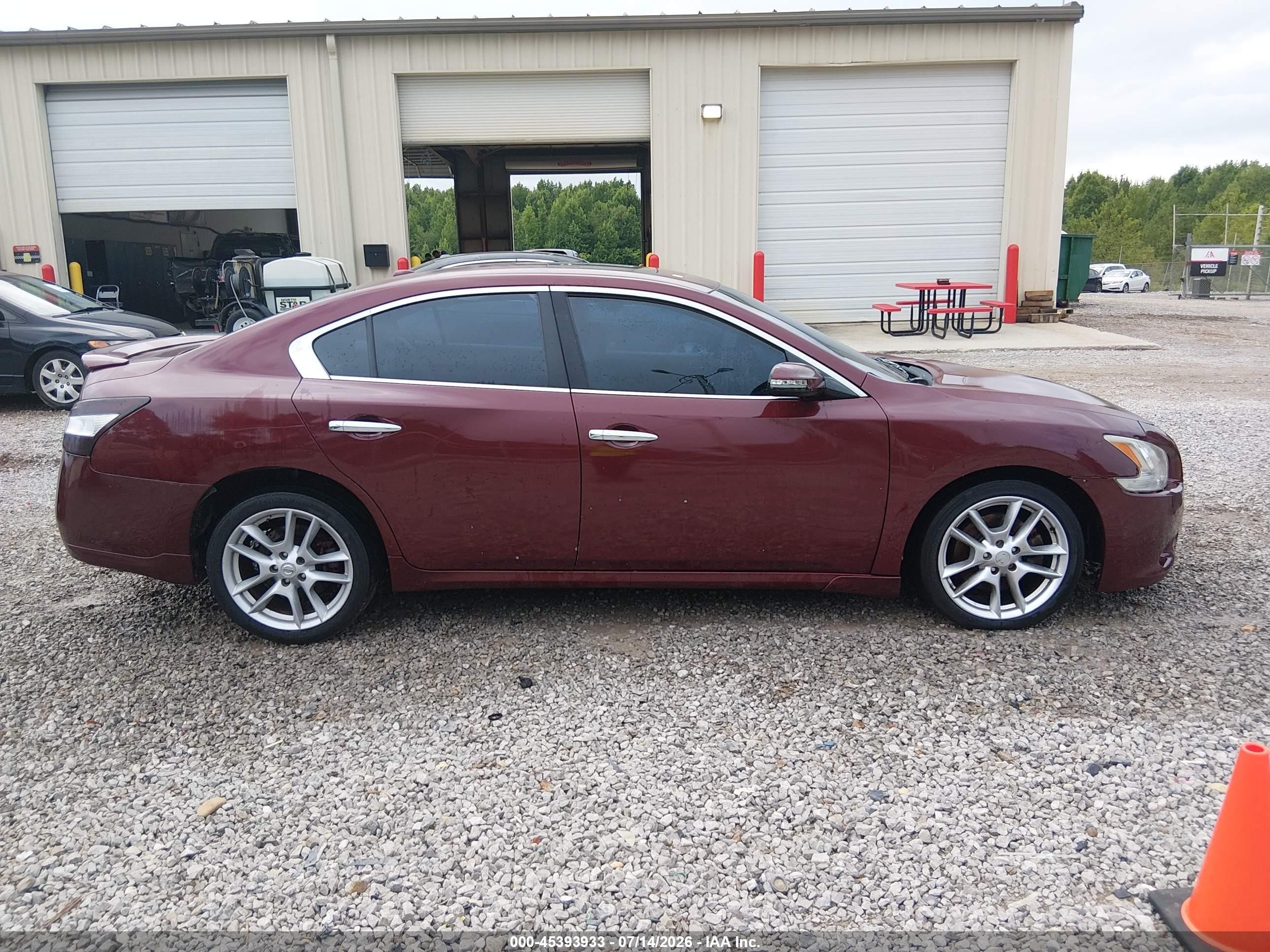 2010 Nissan Maxima 3.5 Sv Maroon vin: 1N4AA5AP8AC863399