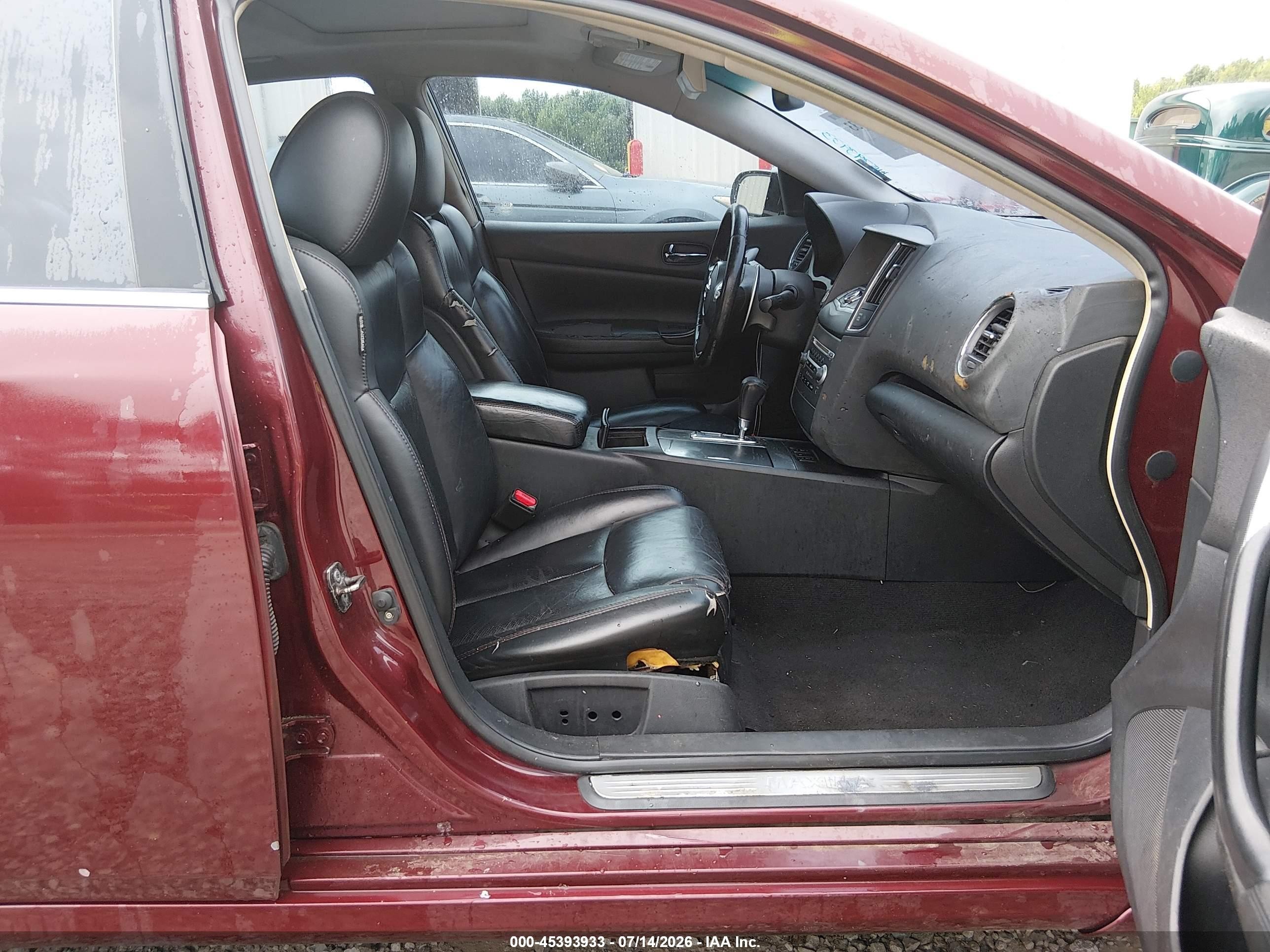2010 Nissan Maxima 3.5 Sv Maroon vin: 1N4AA5AP8AC863399