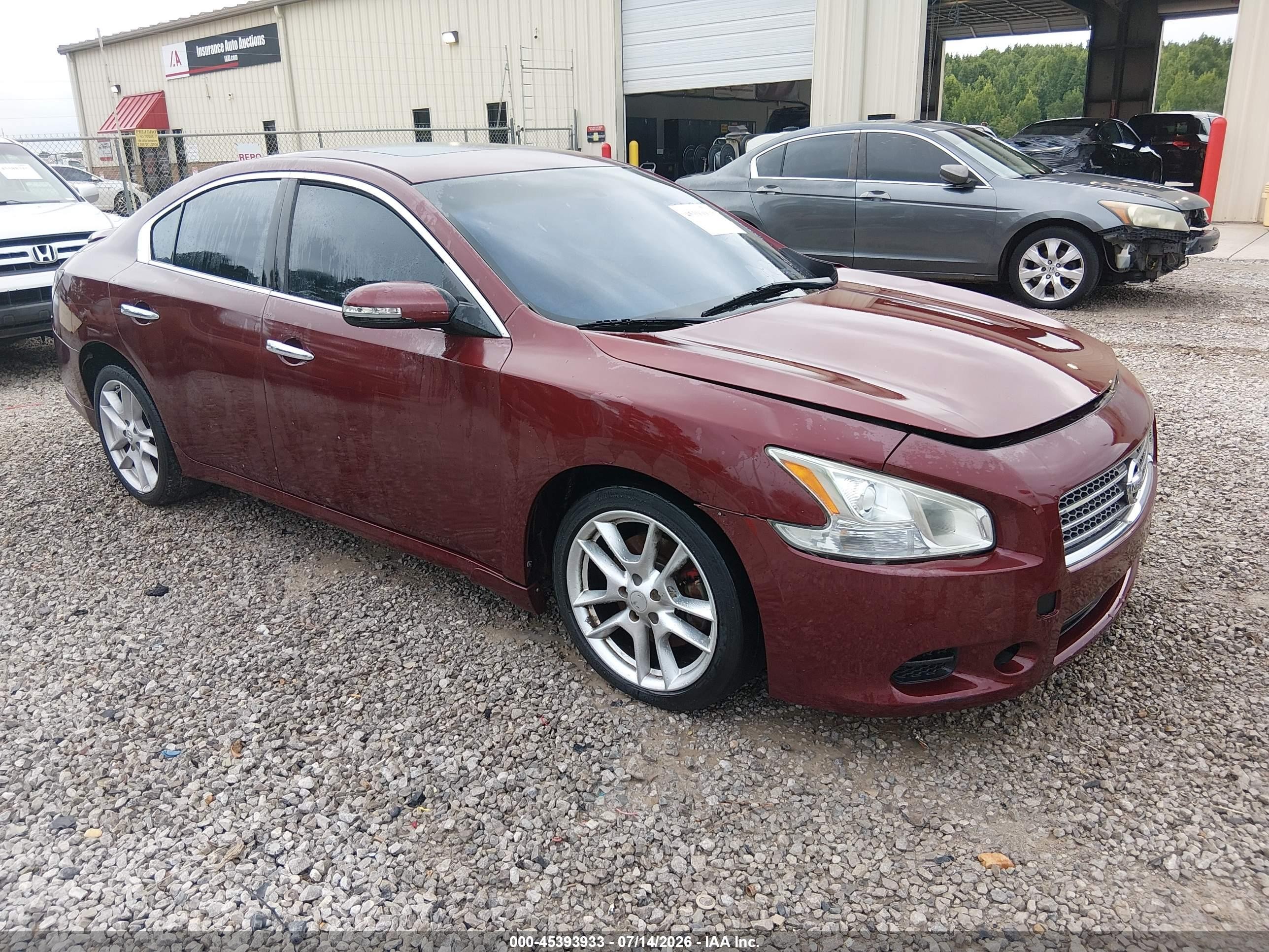 2010 Nissan Maxima 3.5 Sv Maroon vin: 1N4AA5AP8AC863399