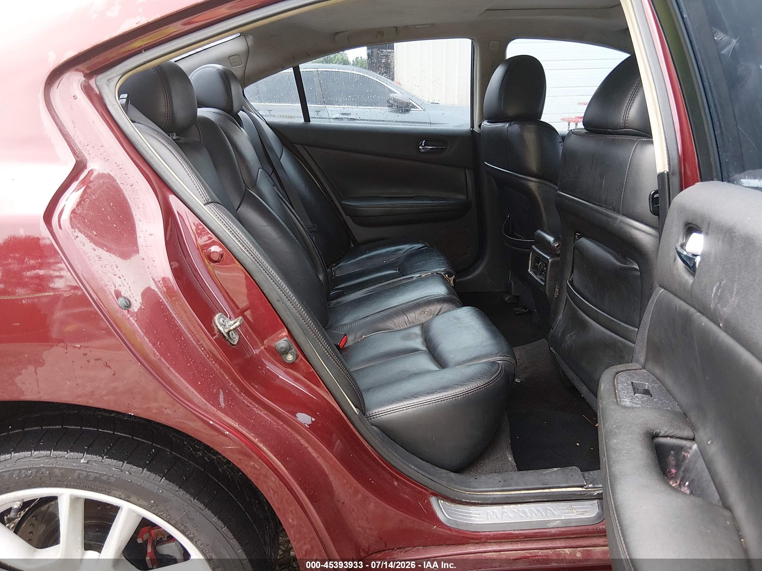 2010 Nissan Maxima 3.5 Sv Maroon vin: 1N4AA5AP8AC863399