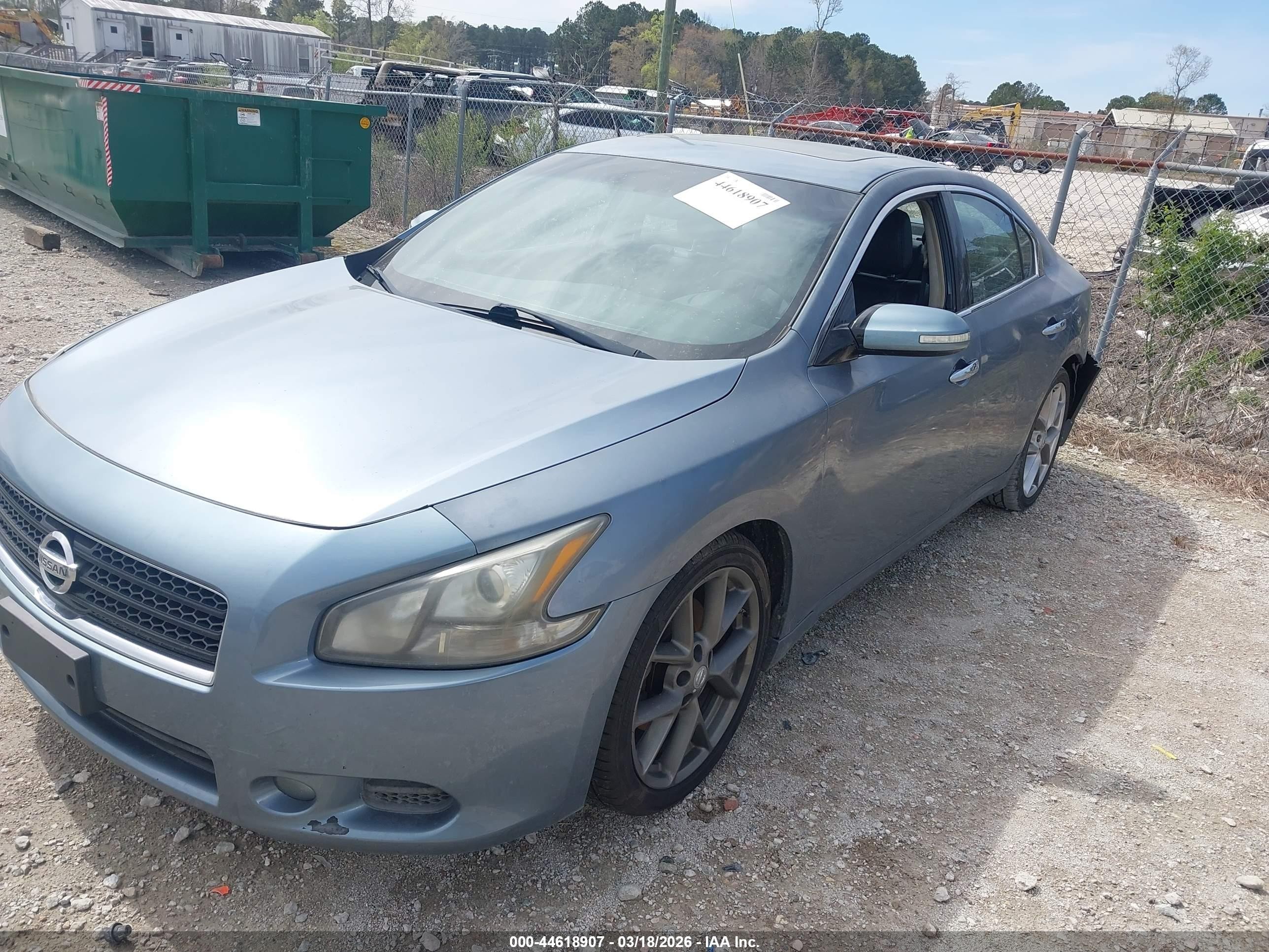 2011 Nissan Maxima 3.5 Sv Blue vin: 1N4AA5AP8BC856857