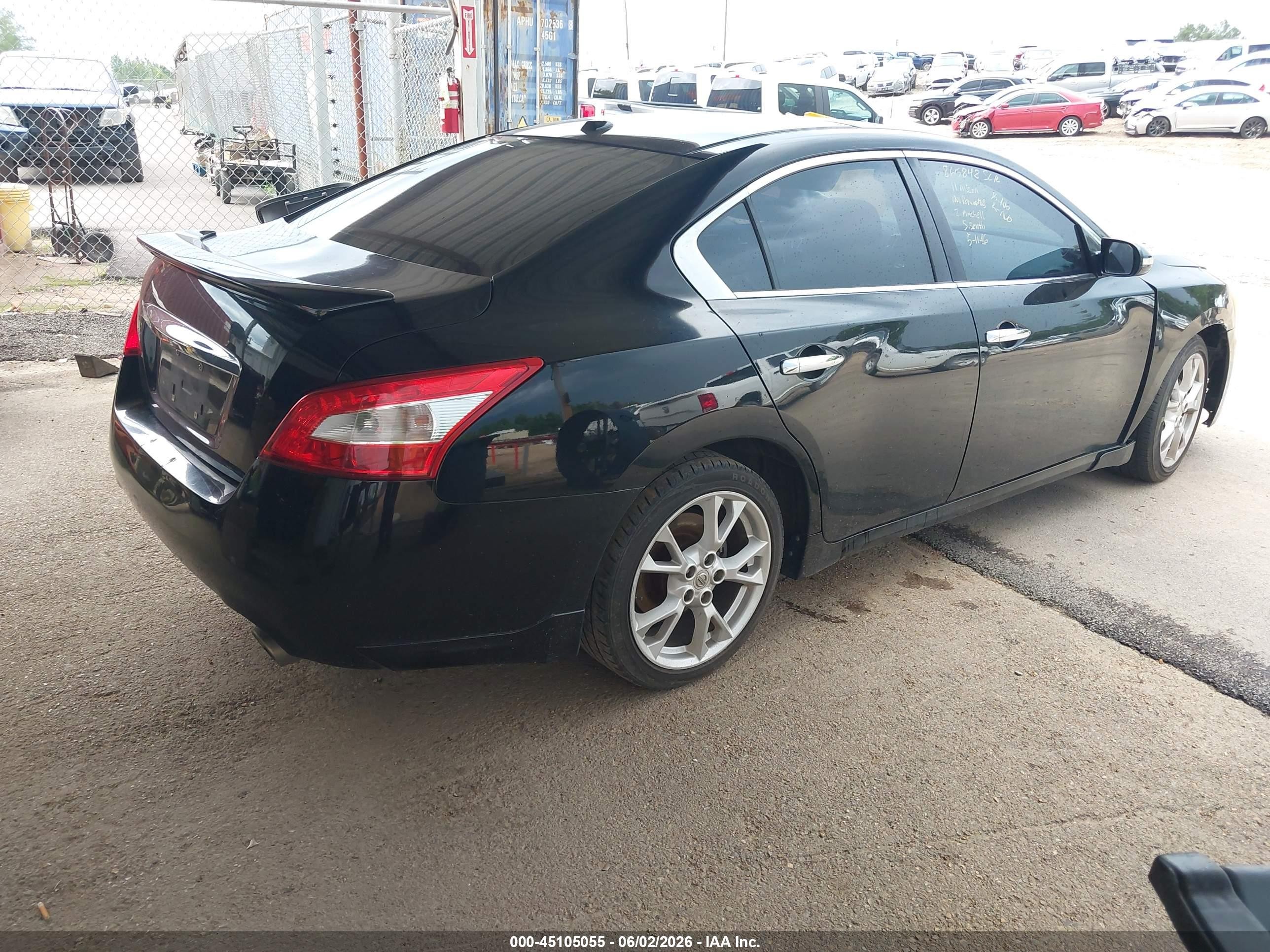 2011 Nissan Maxima 3.5 Sv Black vin: 1N4AA5AP8BC865848