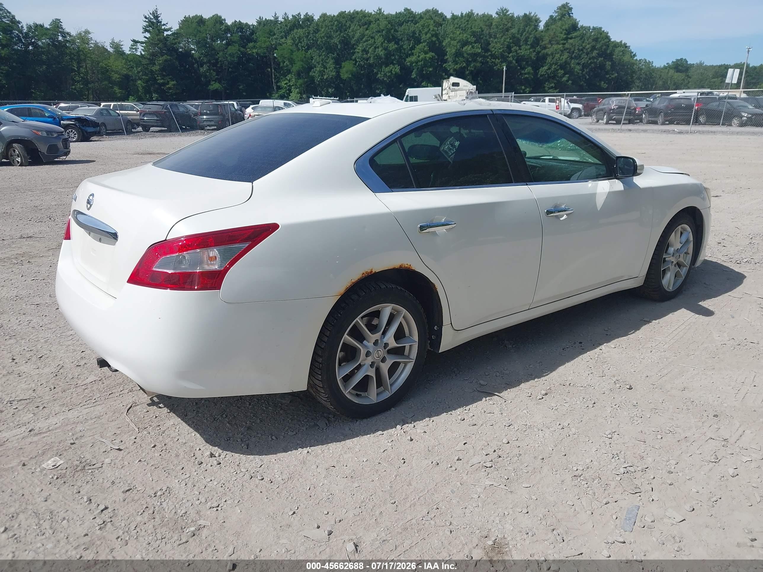 2011 Nissan Maxima 3.5 Sv White vin: 1N4AA5AP8BC867891