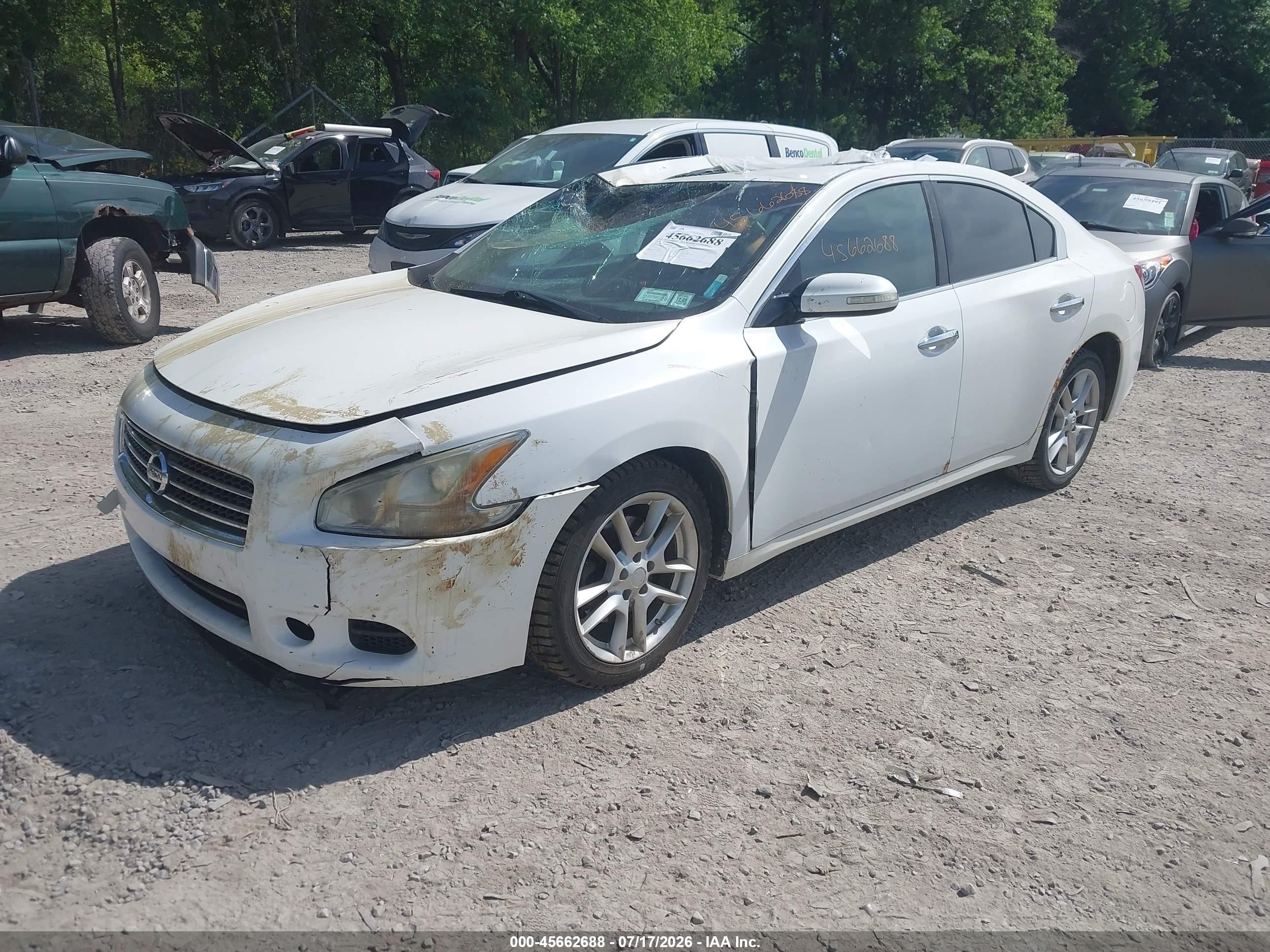 2011 Nissan Maxima 3.5 Sv White vin: 1N4AA5AP8BC867891