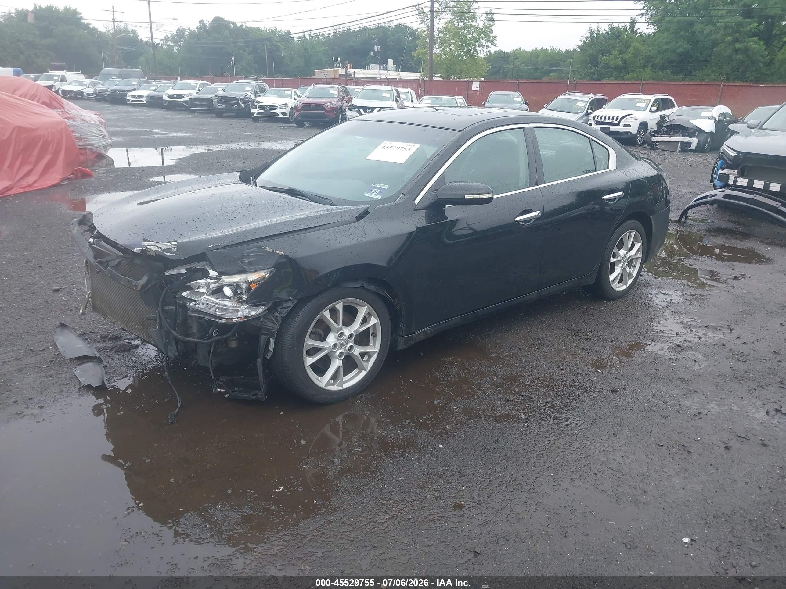 2012 Nissan Maxima 3.5 Sv Black vin: 1N4AA5AP8CC806395