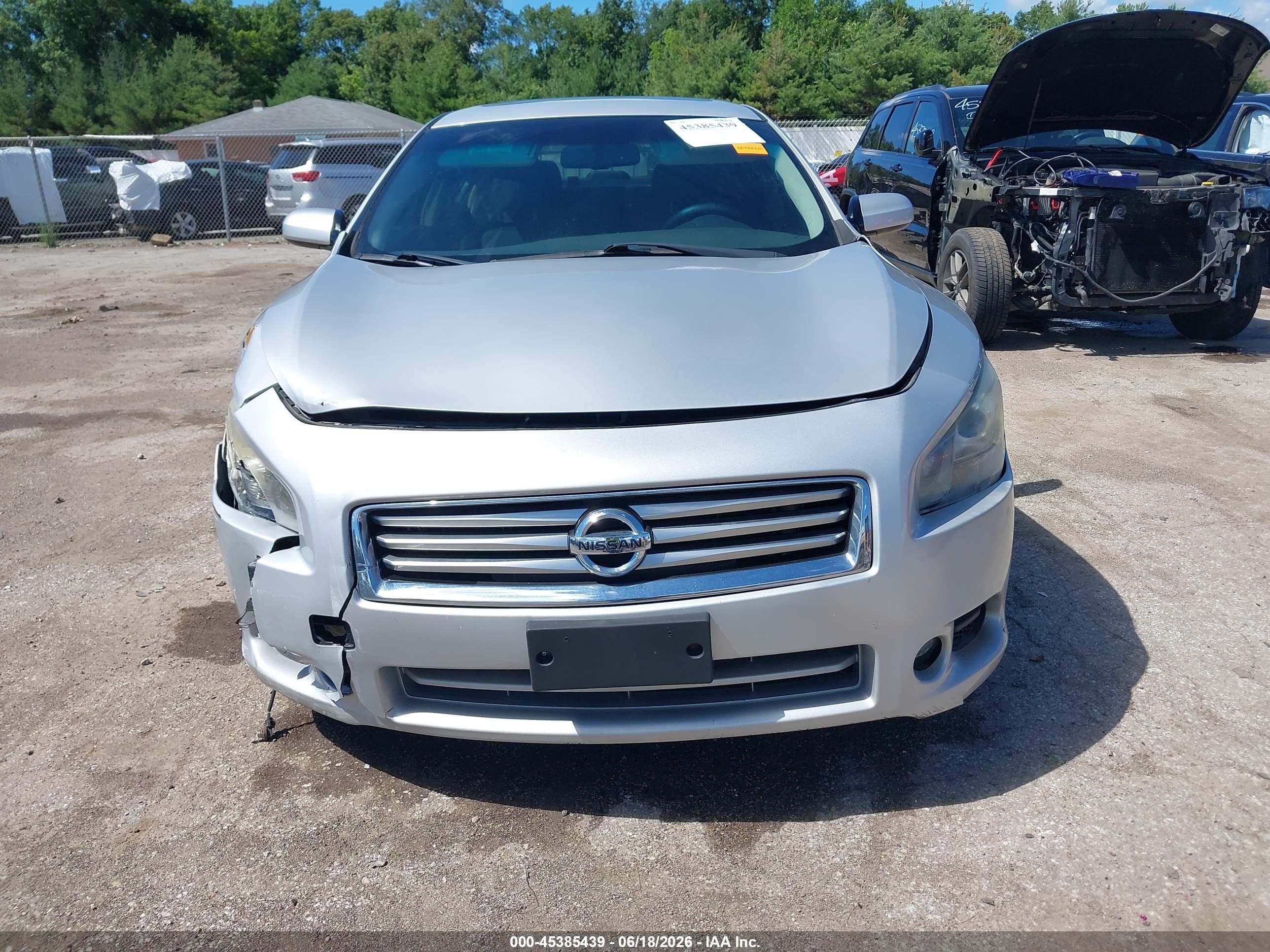 2012 Nissan Maxima 3.5 S Silver vin: 1N4AA5AP8CC814660