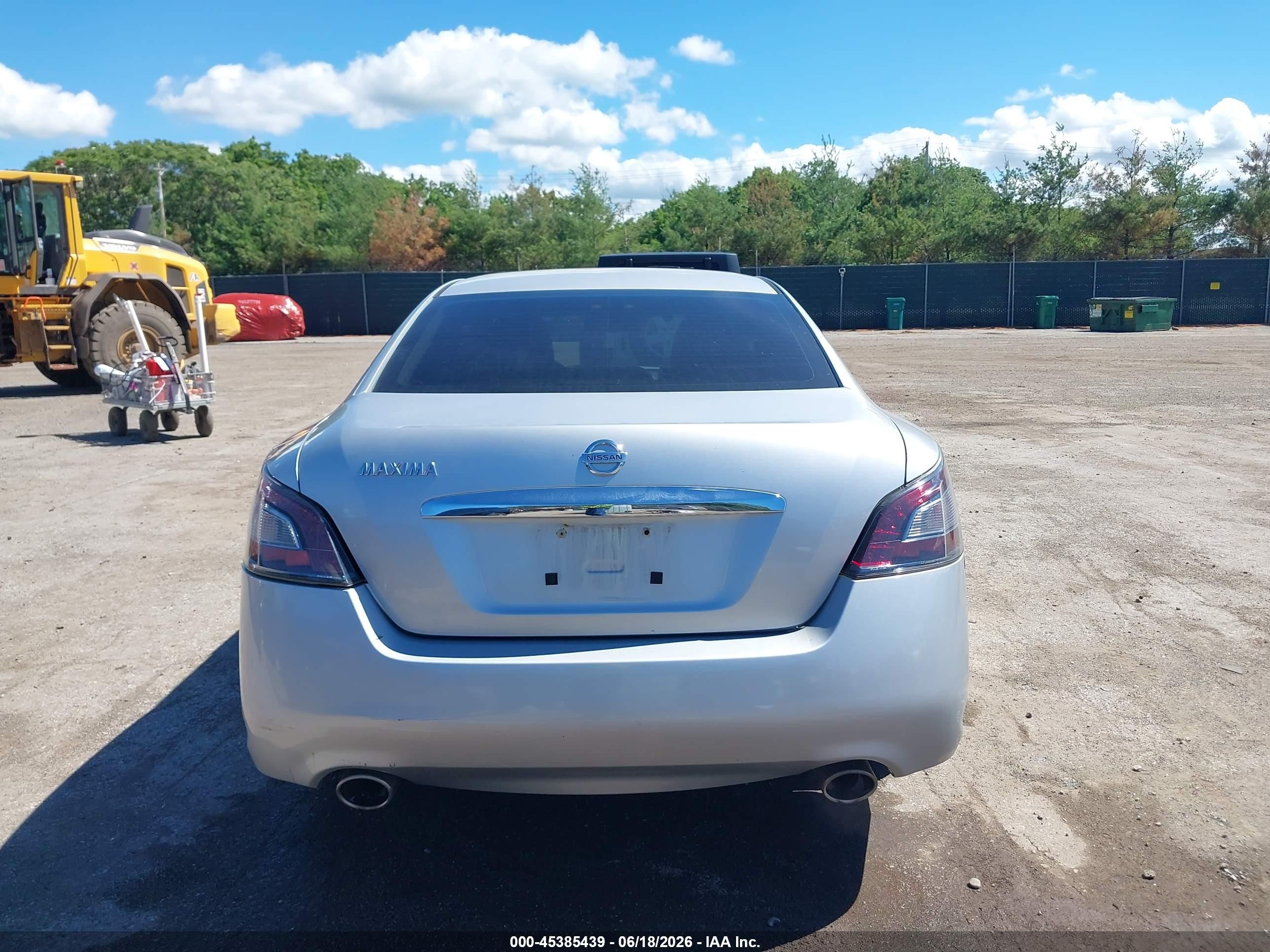 2012 Nissan Maxima 3.5 S Silver vin: 1N4AA5AP8CC814660