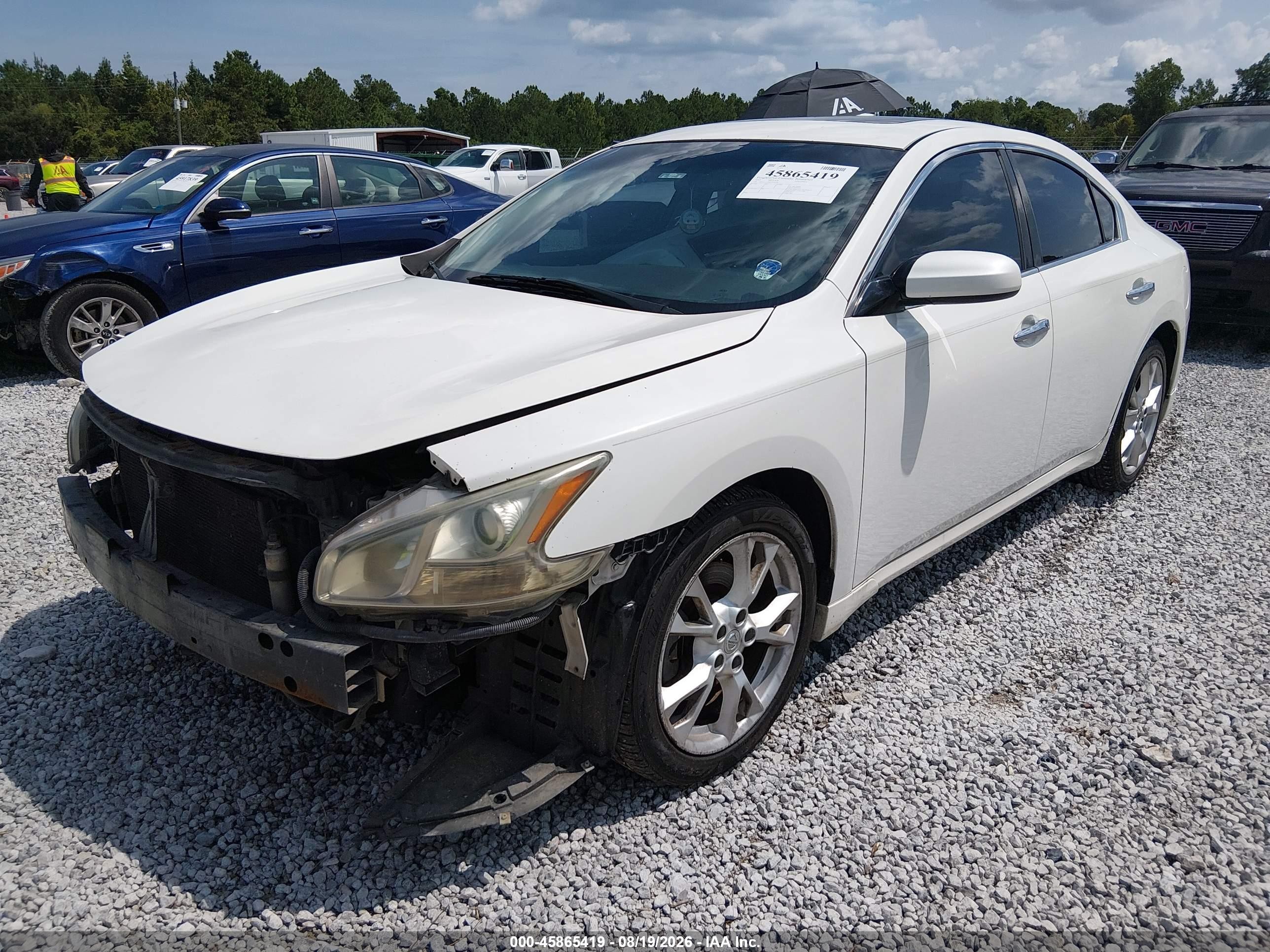 2012 Nissan Maxima 3.5 S White vin: 1N4AA5AP8CC818790