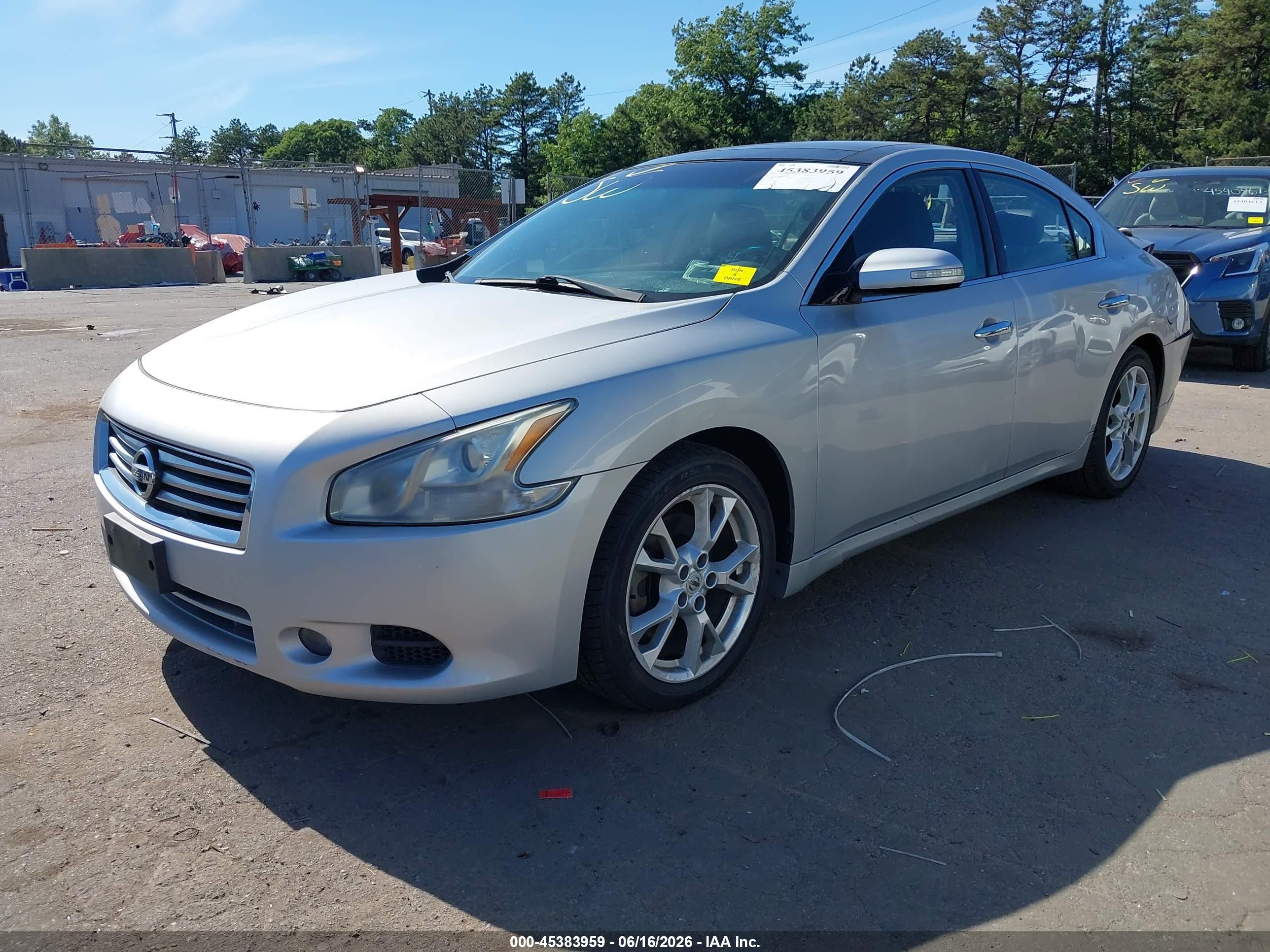 2012 Nissan Maxima 3.5 Sv Silver vin: 1N4AA5AP8CC818997