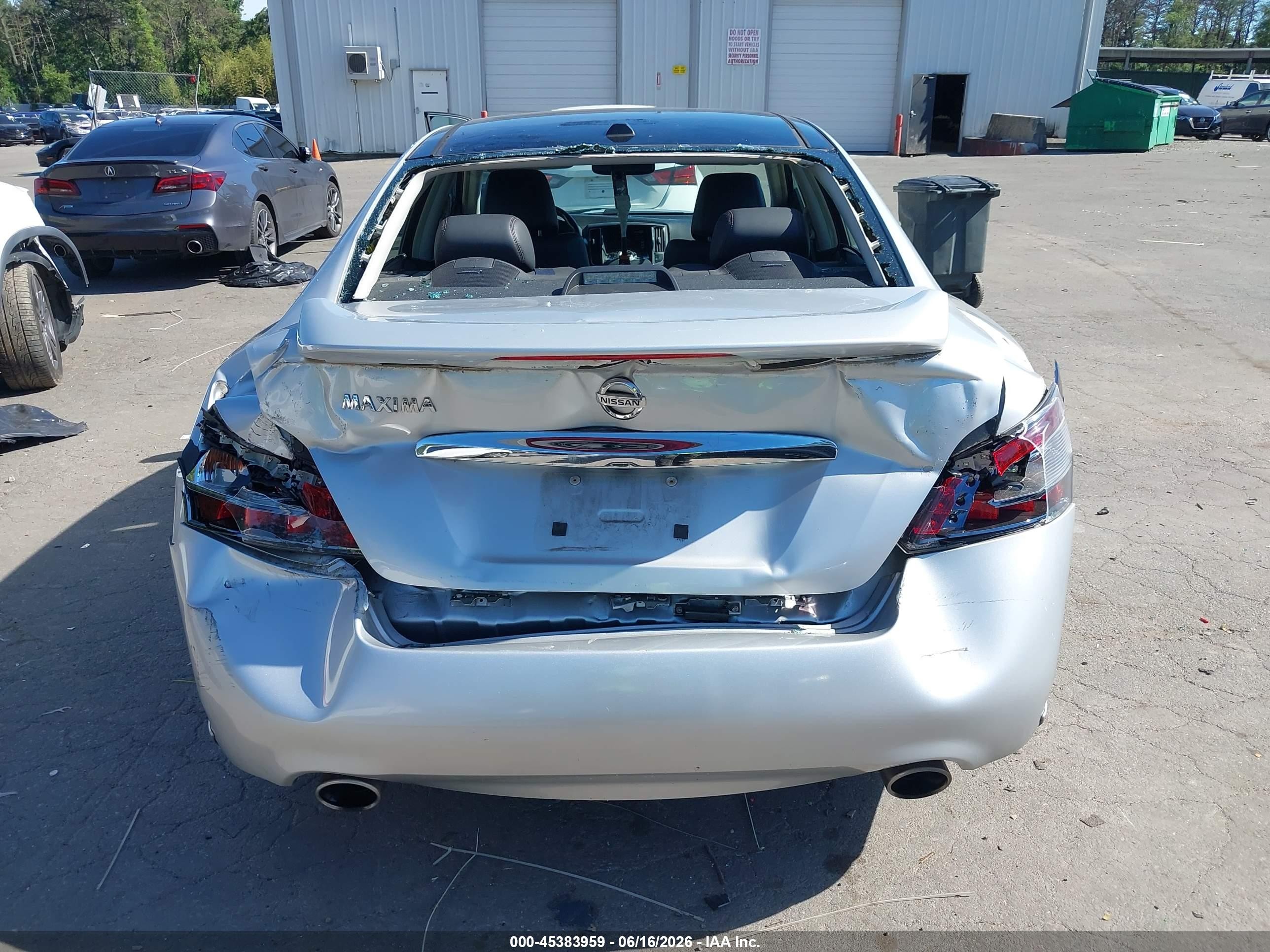 2012 Nissan Maxima 3.5 Sv Silver vin: 1N4AA5AP8CC818997