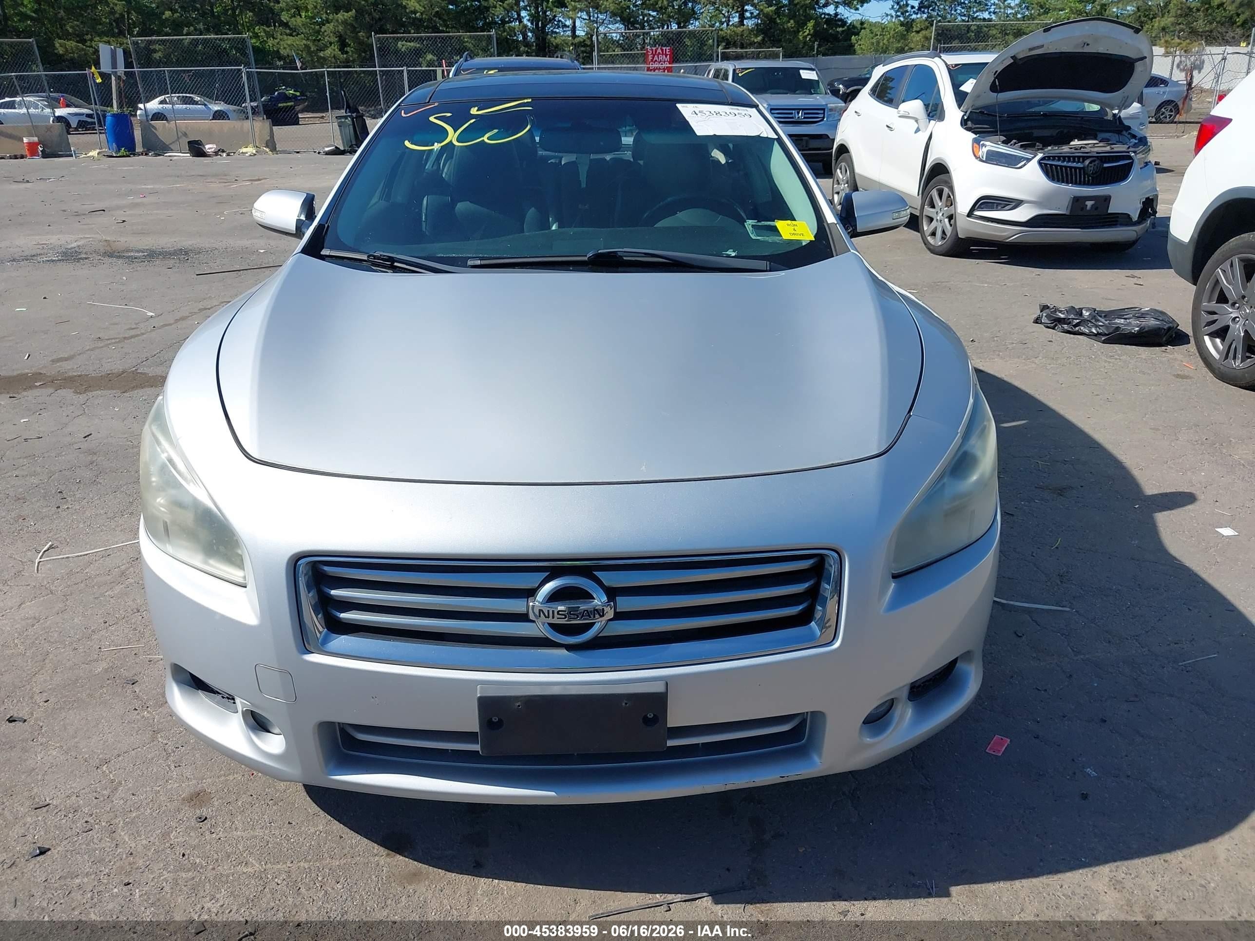 2012 Nissan Maxima 3.5 Sv Silver vin: 1N4AA5AP8CC818997