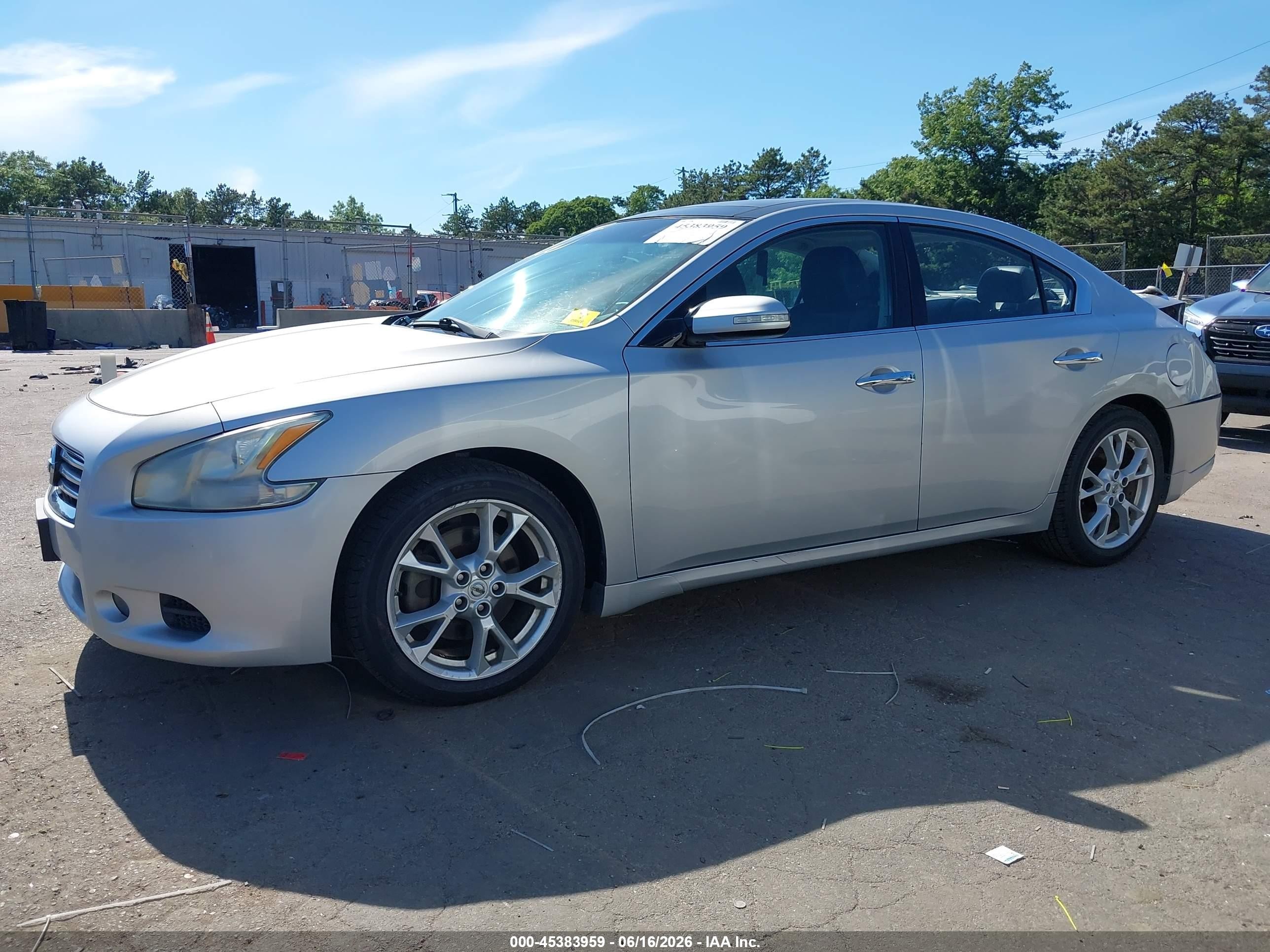 2012 Nissan Maxima 3.5 Sv Silver vin: 1N4AA5AP8CC818997