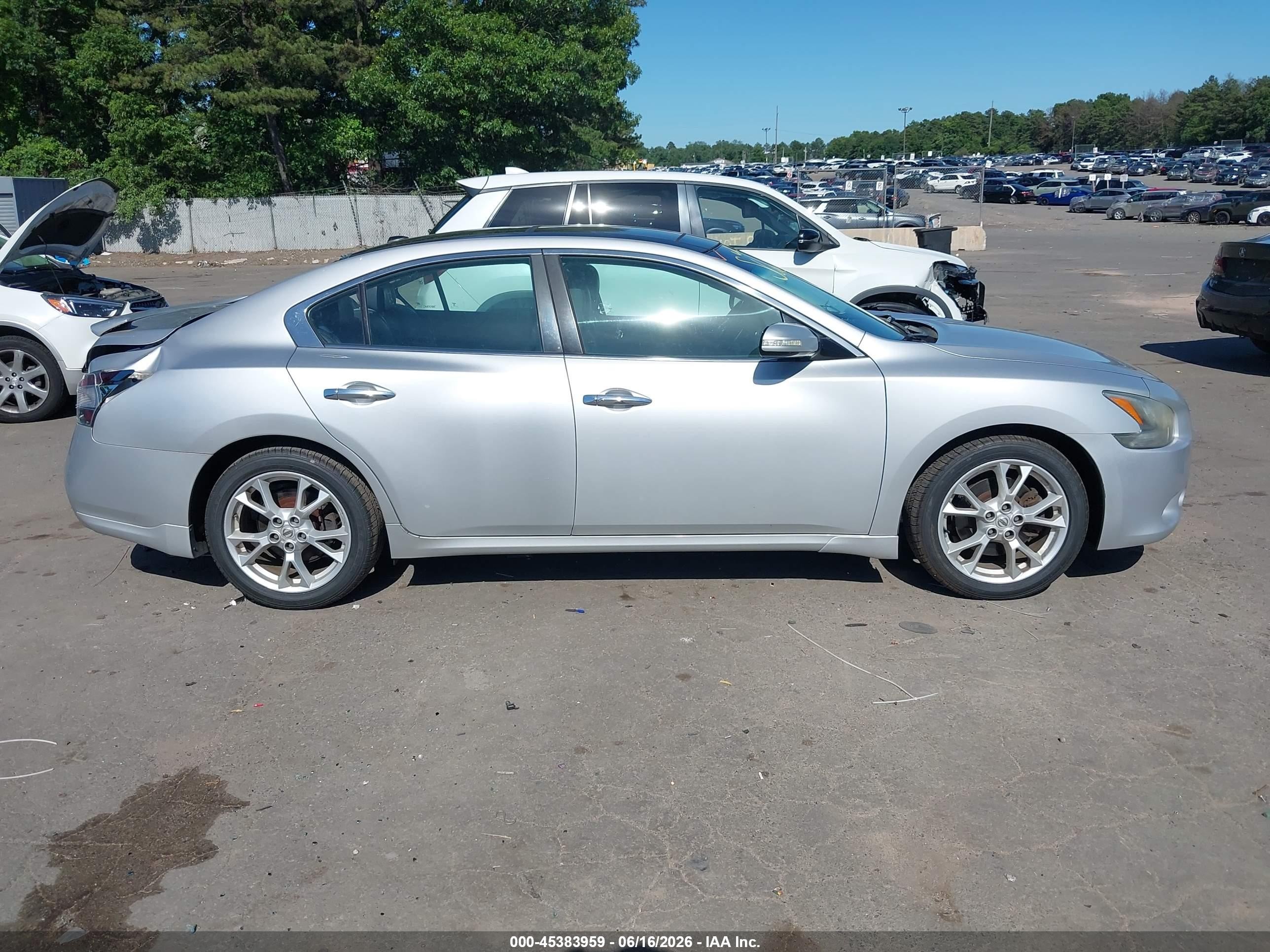 2012 Nissan Maxima 3.5 Sv Silver vin: 1N4AA5AP8CC818997