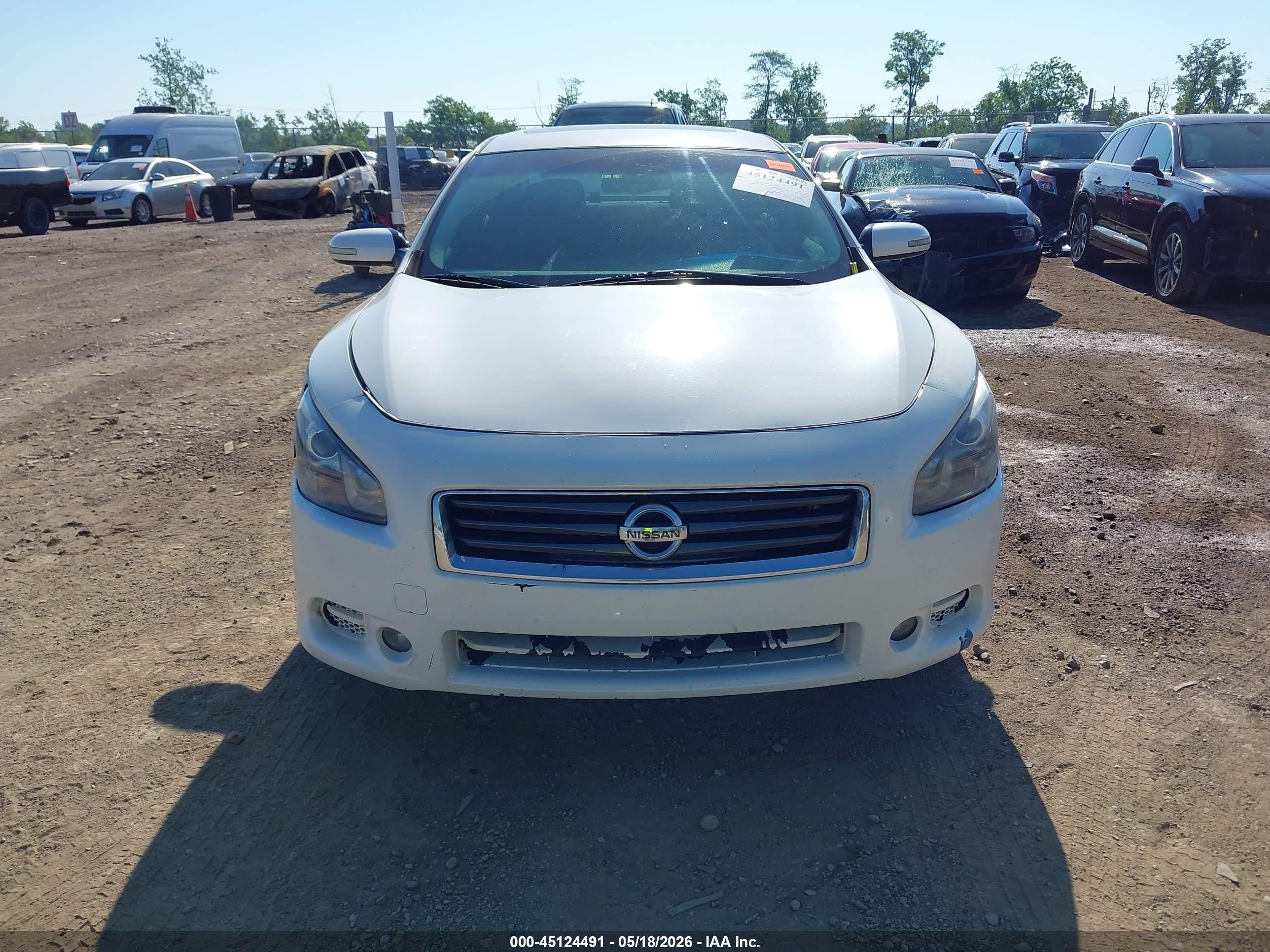 2012 Nissan Maxima 3.5 S White vin: 1N4AA5AP8CC822063