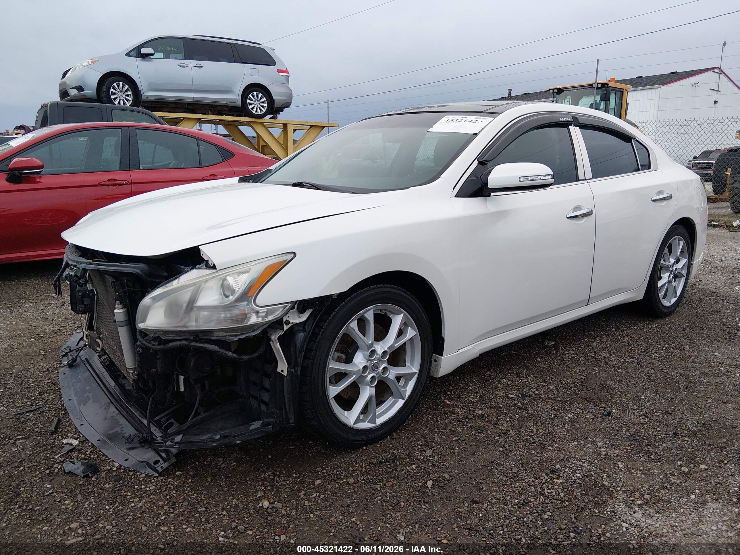 2012 Nissan Maxima 3.5 Sv White vin: 1N4AA5AP8CC830499