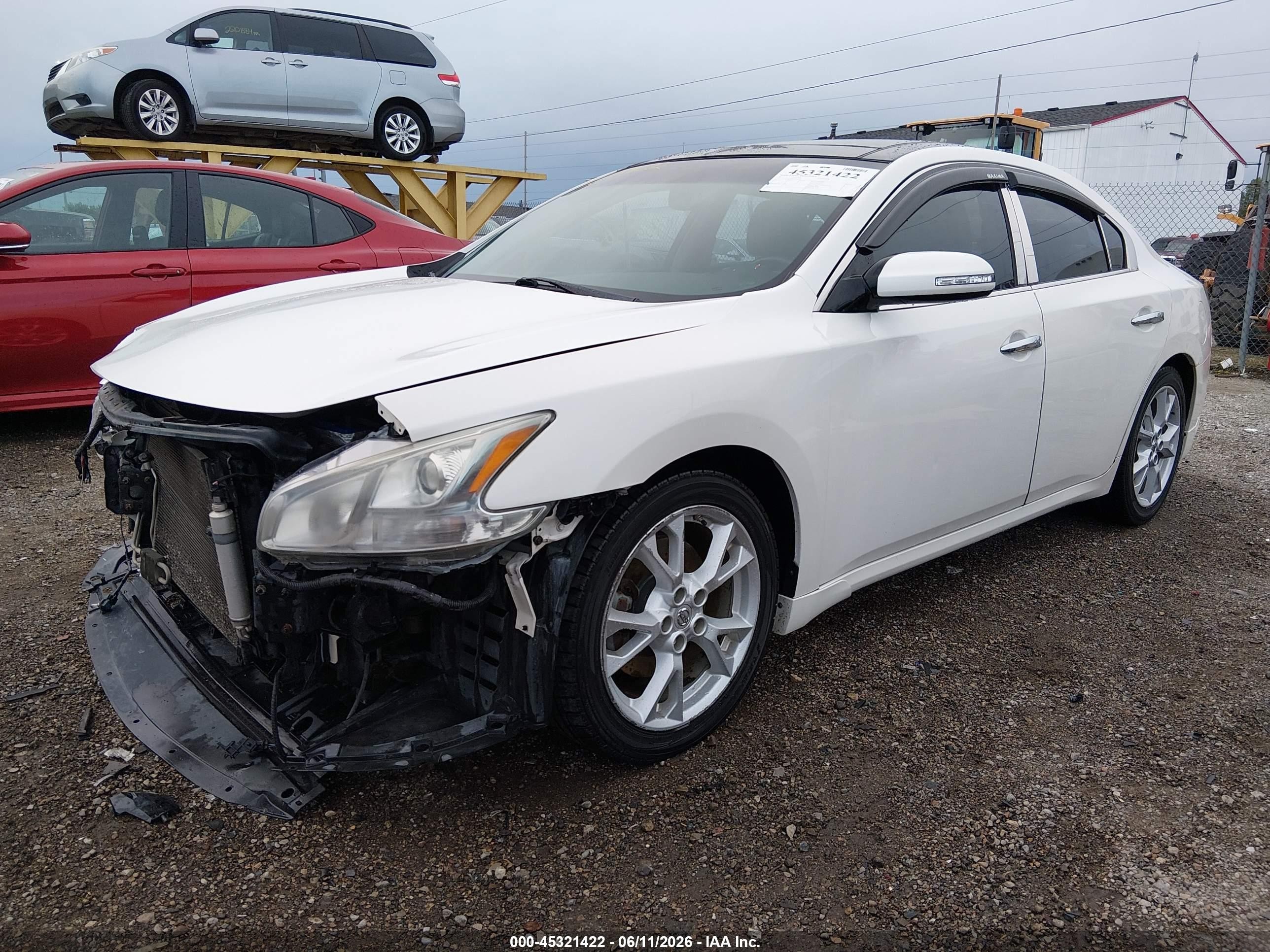 2012 Nissan Maxima 3.5 Sv White vin: 1N4AA5AP8CC830499