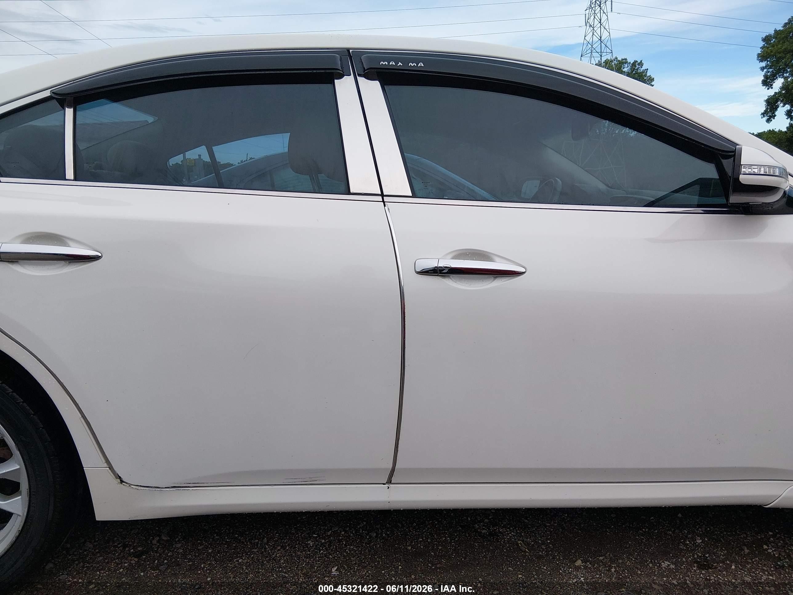 2012 Nissan Maxima 3.5 Sv White vin: 1N4AA5AP8CC830499