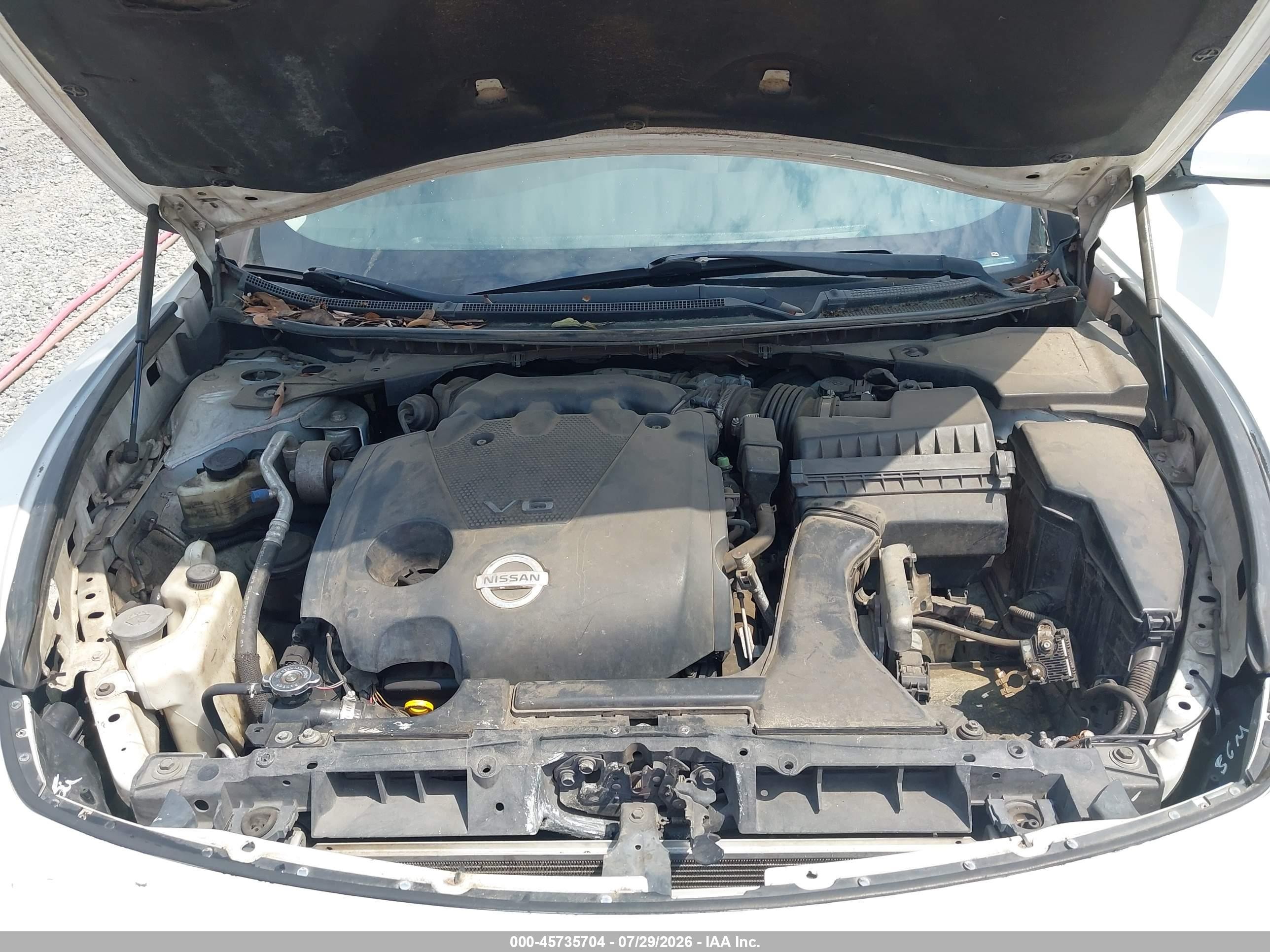 2012 Nissan Maxima 3.5 S White vin: 1N4AA5AP8CC835010