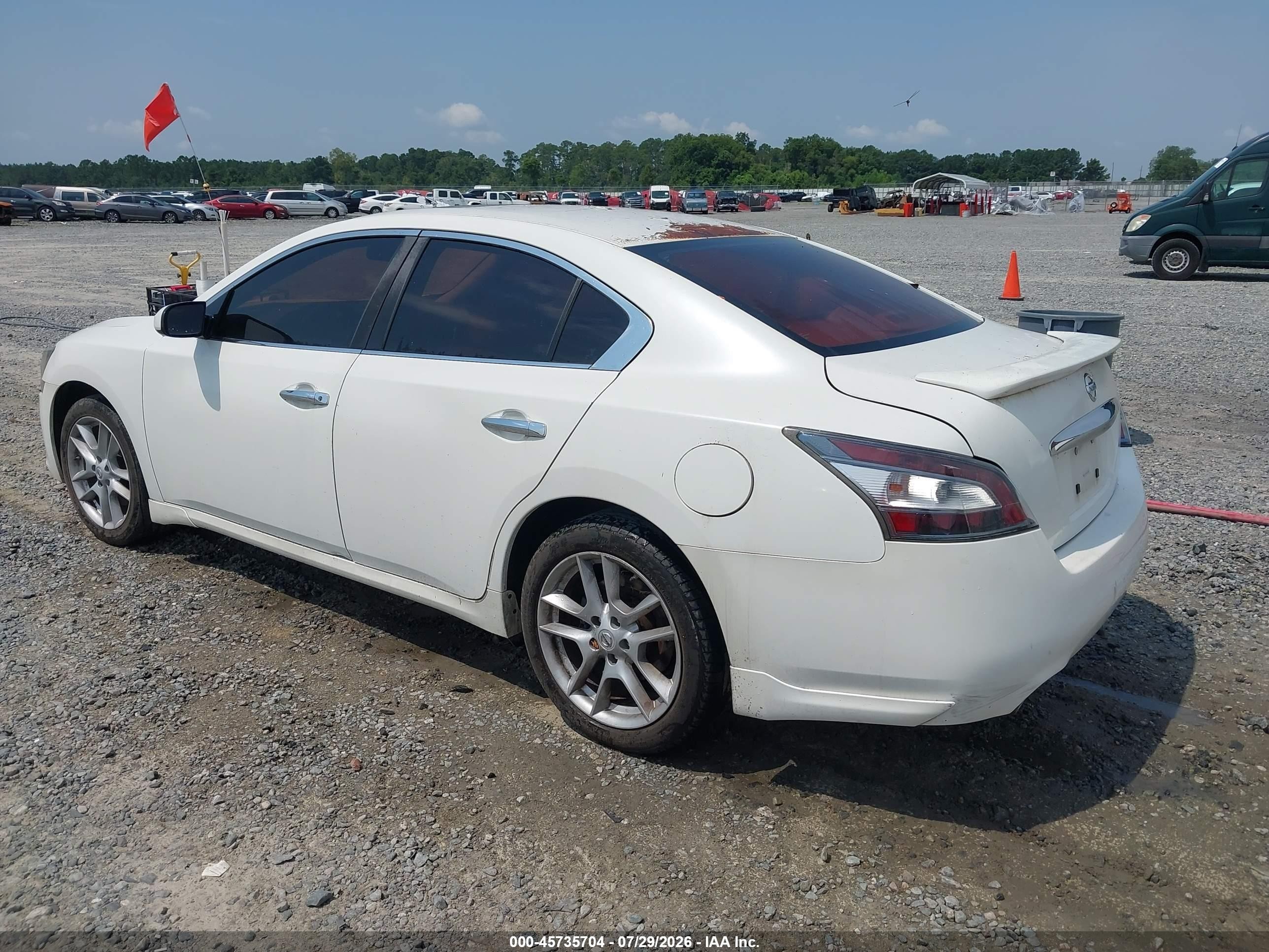 2012 Nissan Maxima 3.5 S White vin: 1N4AA5AP8CC835010