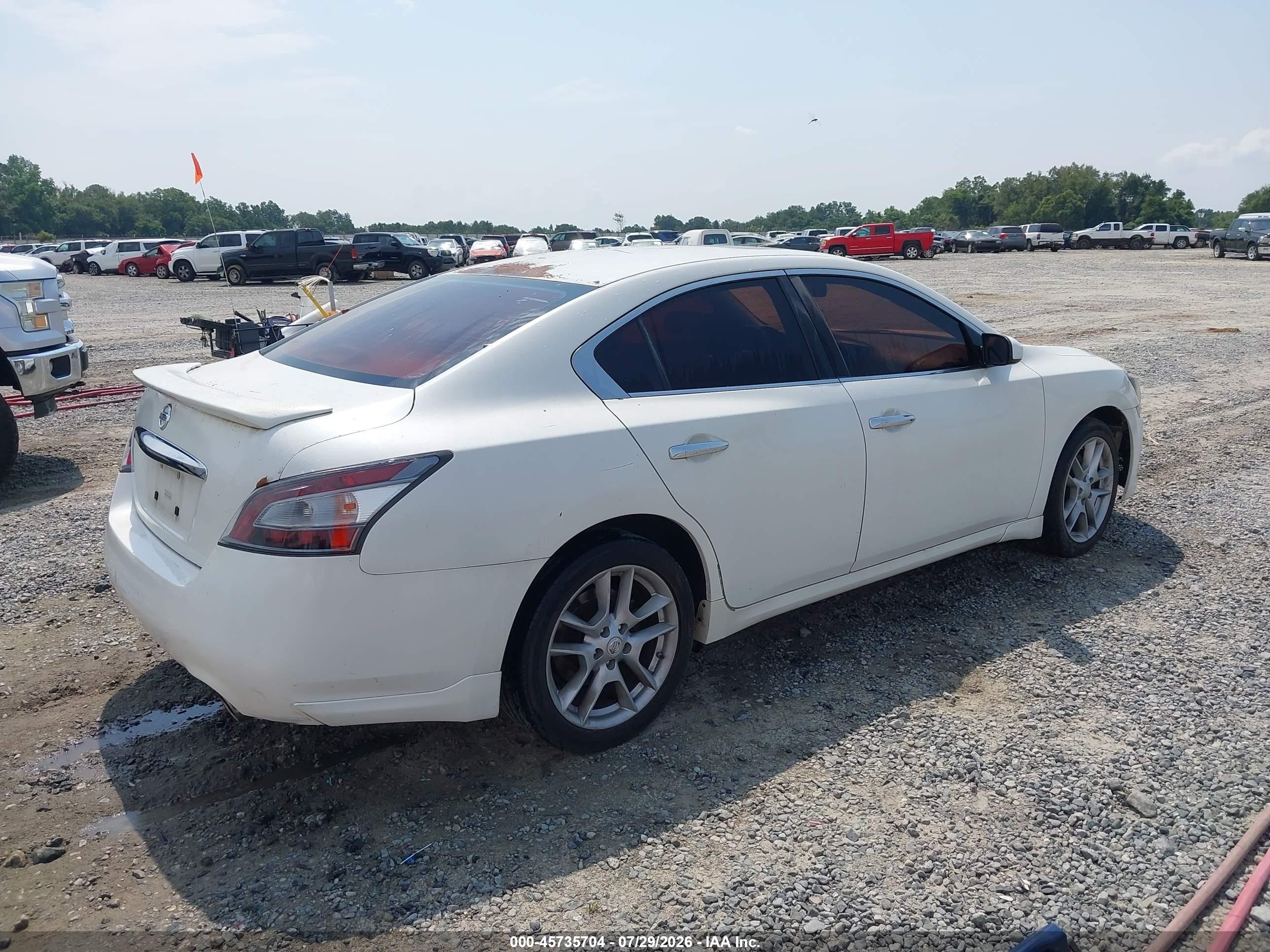 2012 Nissan Maxima 3.5 S White vin: 1N4AA5AP8CC835010