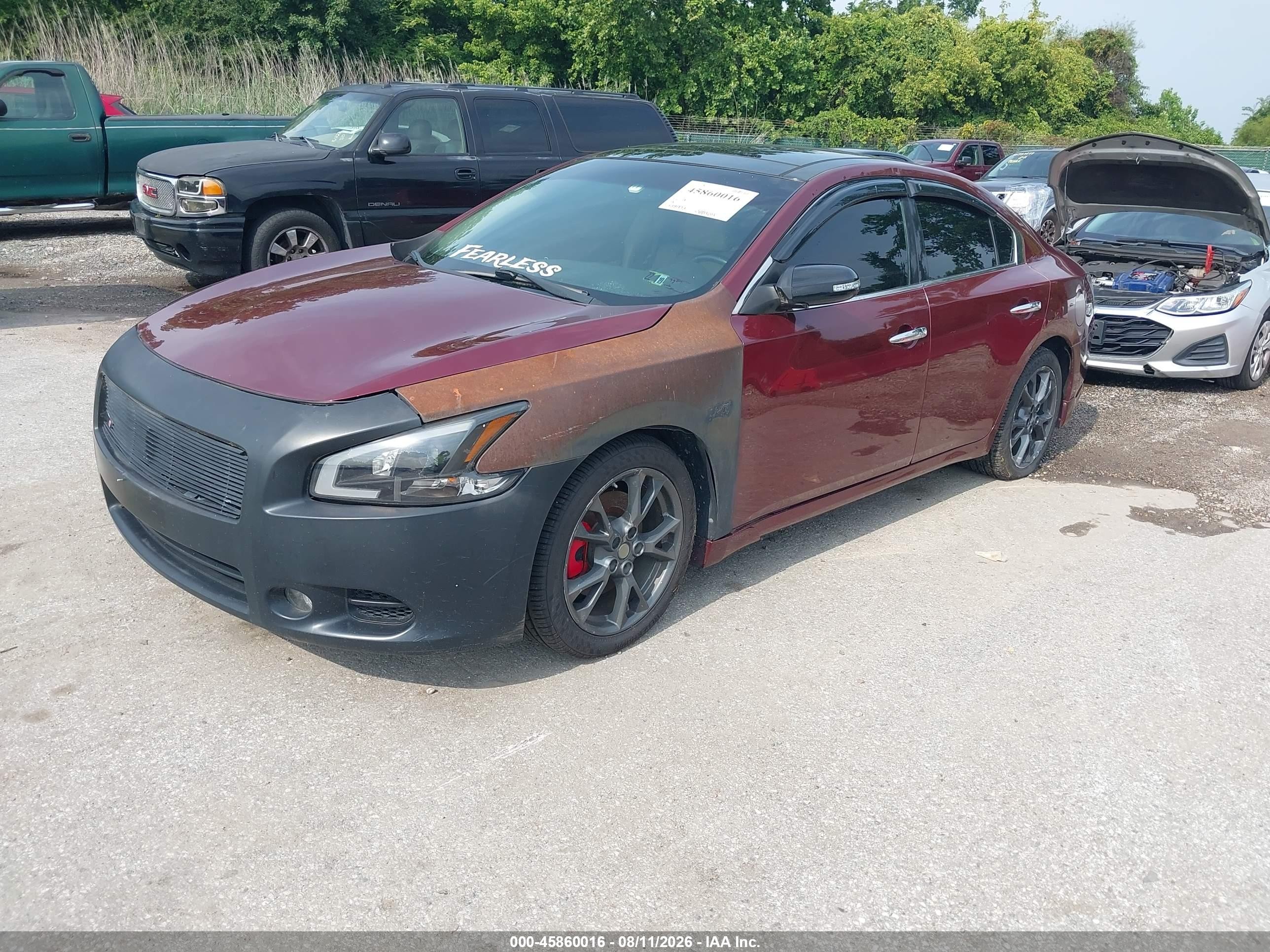 2012 Nissan Maxima 3.5 Sv Бордовый vin: 1N4AA5AP8CC837629