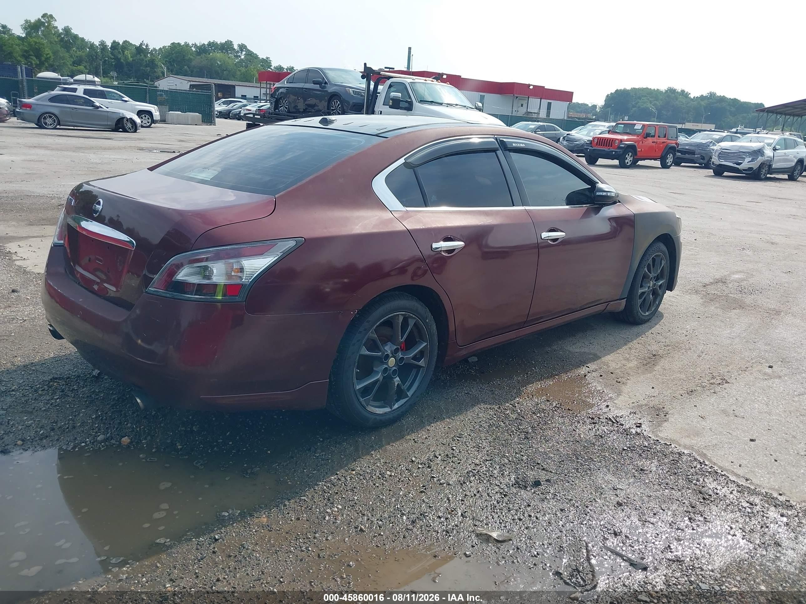 2012 Nissan Maxima 3.5 Sv Бордовый vin: 1N4AA5AP8CC837629