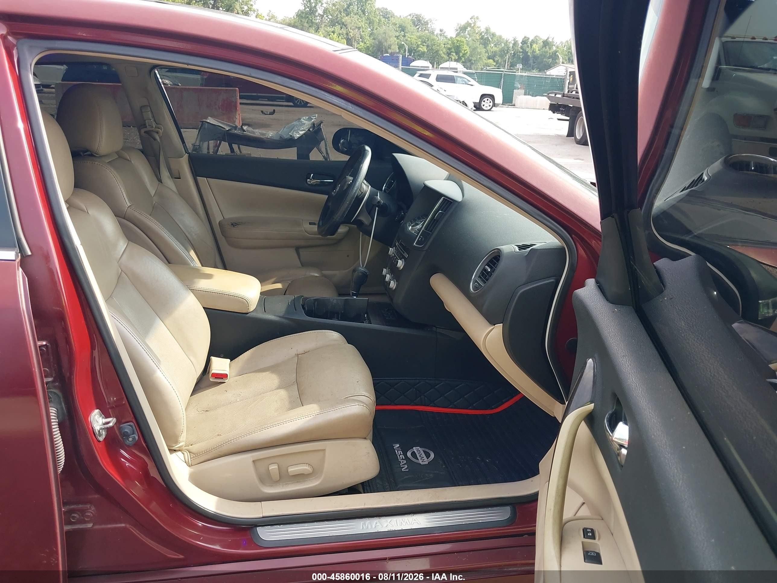2012 Nissan Maxima 3.5 Sv Бордовый vin: 1N4AA5AP8CC837629