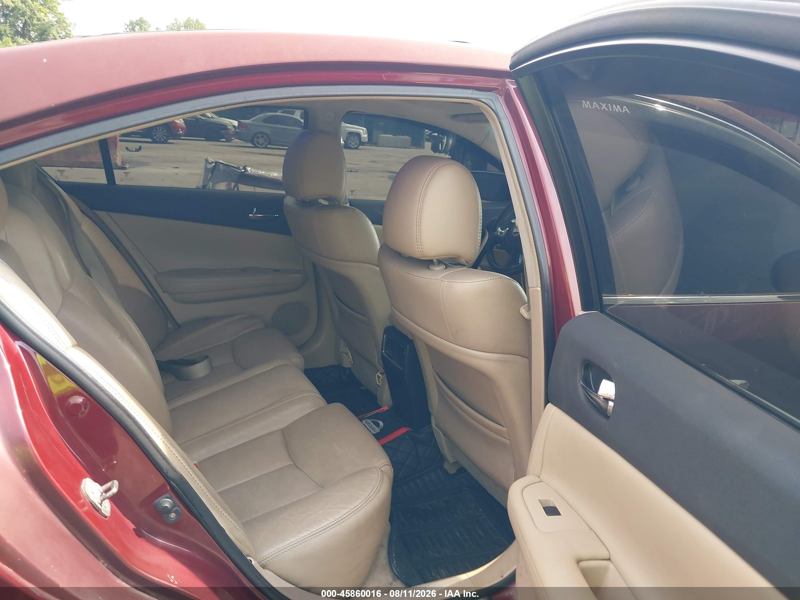 2012 Nissan Maxima 3.5 Sv Бордовый vin: 1N4AA5AP8CC837629