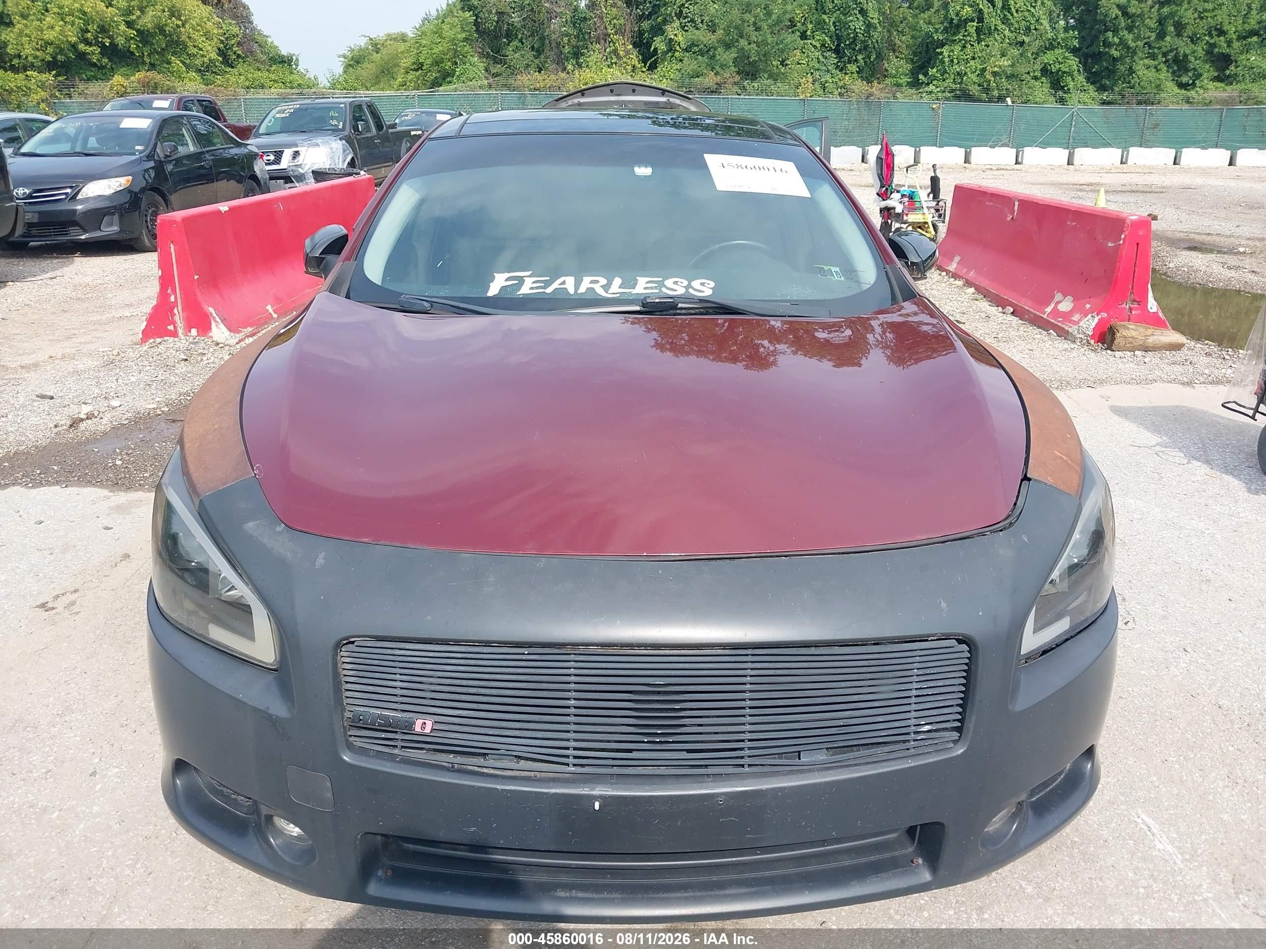 2012 Nissan Maxima 3.5 Sv Бордовый vin: 1N4AA5AP8CC837629