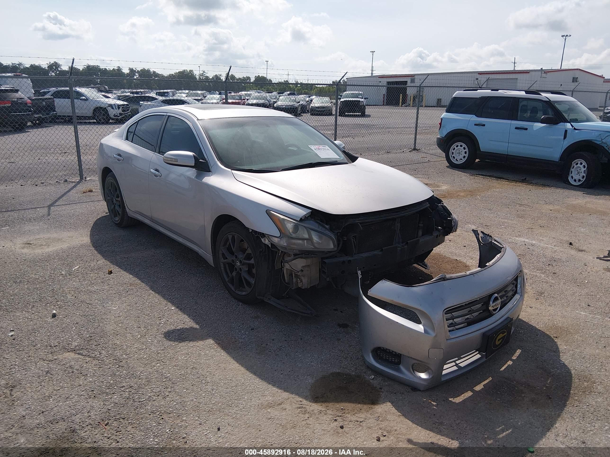 2012 Nissan Maxima 3.5 S Silver vin: 1N4AA5AP8CC838912