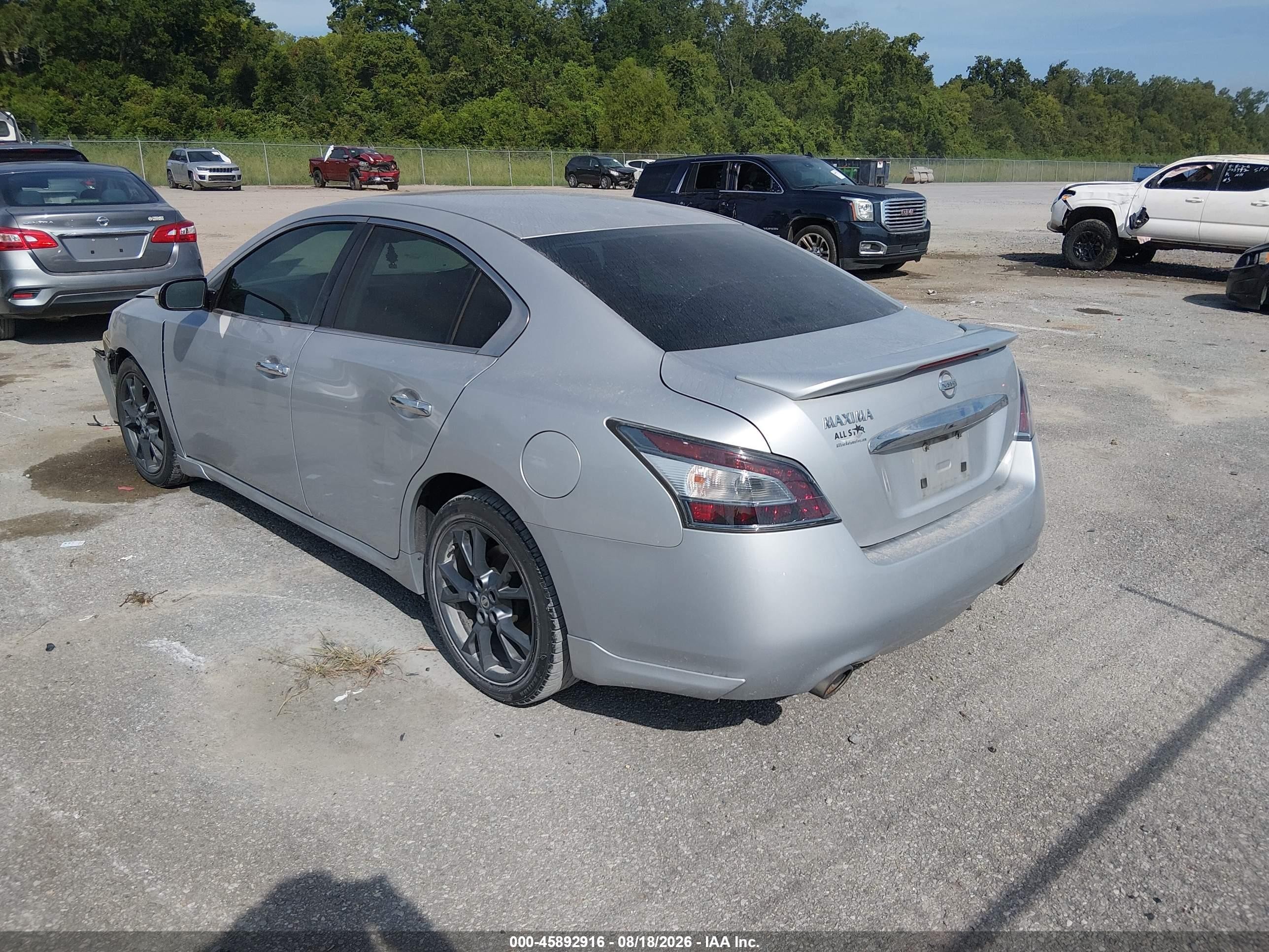 2012 Nissan Maxima 3.5 S Silver vin: 1N4AA5AP8CC838912