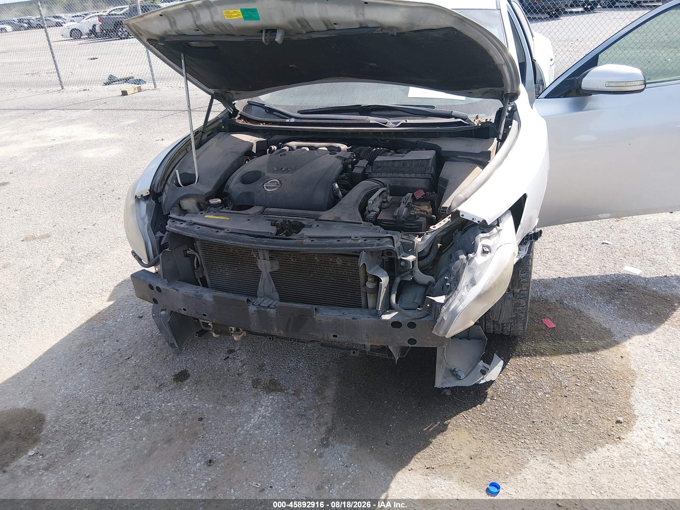 2012 Nissan Maxima 3.5 S Silver vin: 1N4AA5AP8CC838912