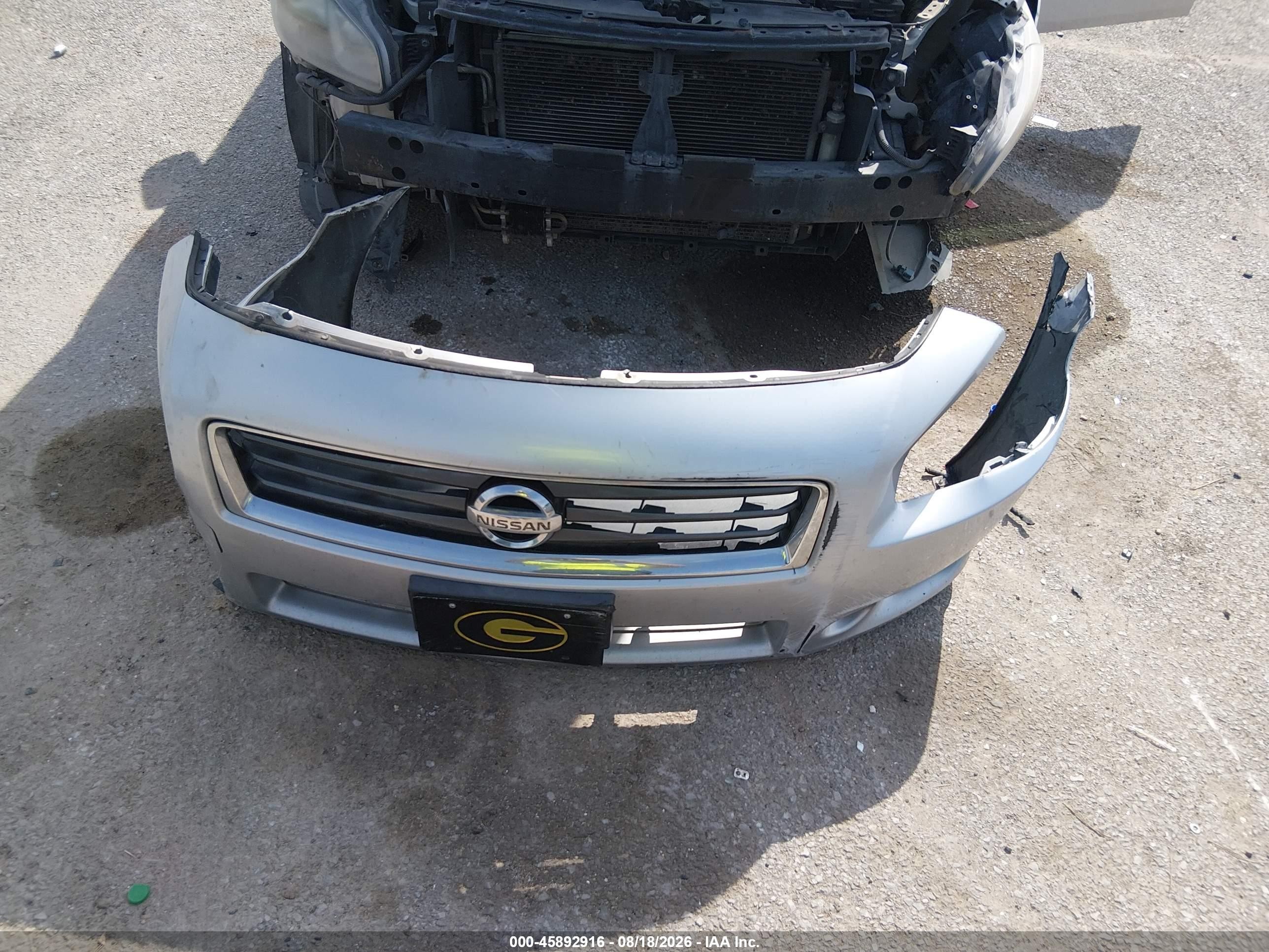 2012 Nissan Maxima 3.5 S Silver vin: 1N4AA5AP8CC838912