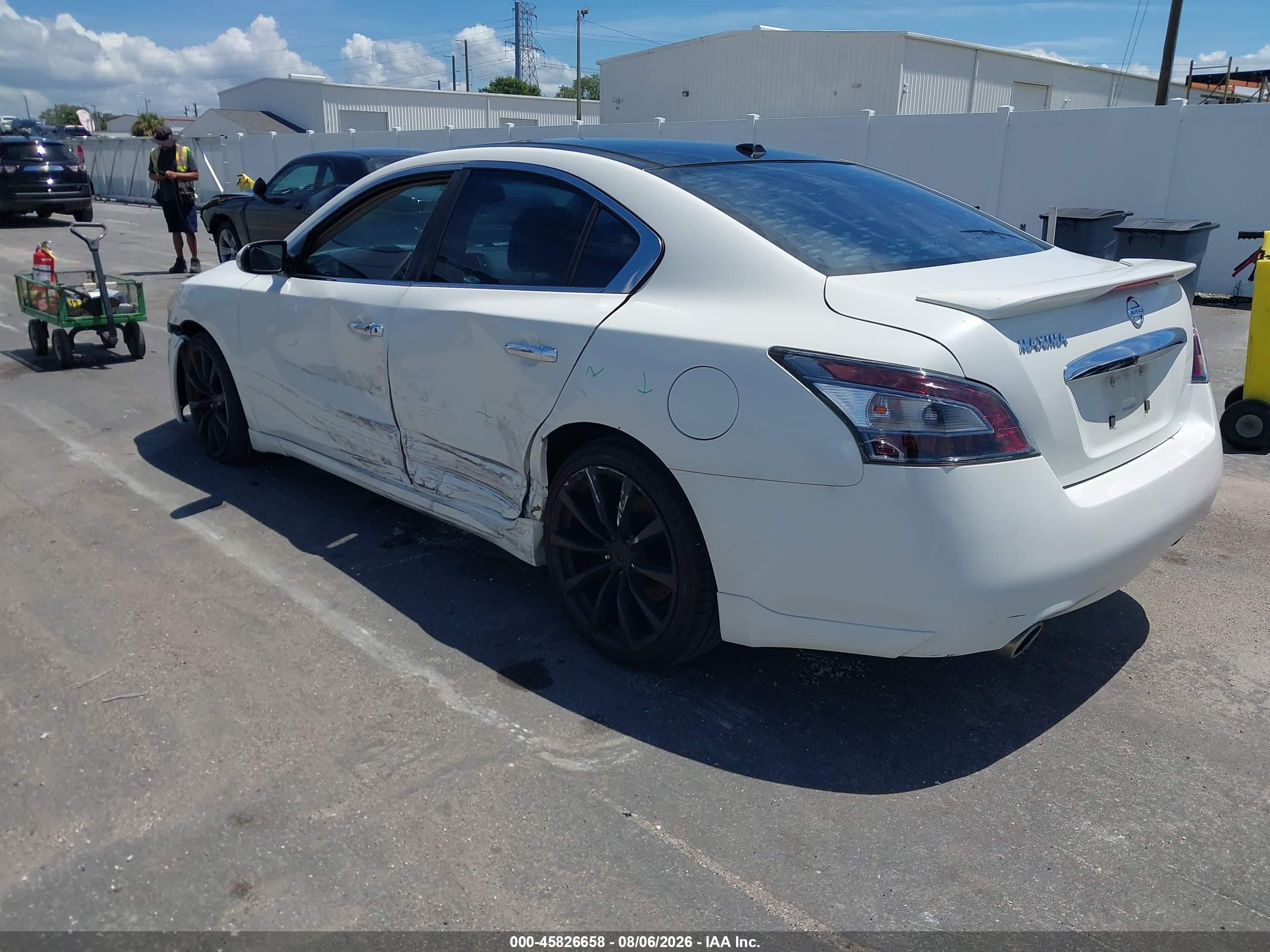 2012 Nissan Maxima 3.5 Sv White vin: 1N4AA5AP8CC843303