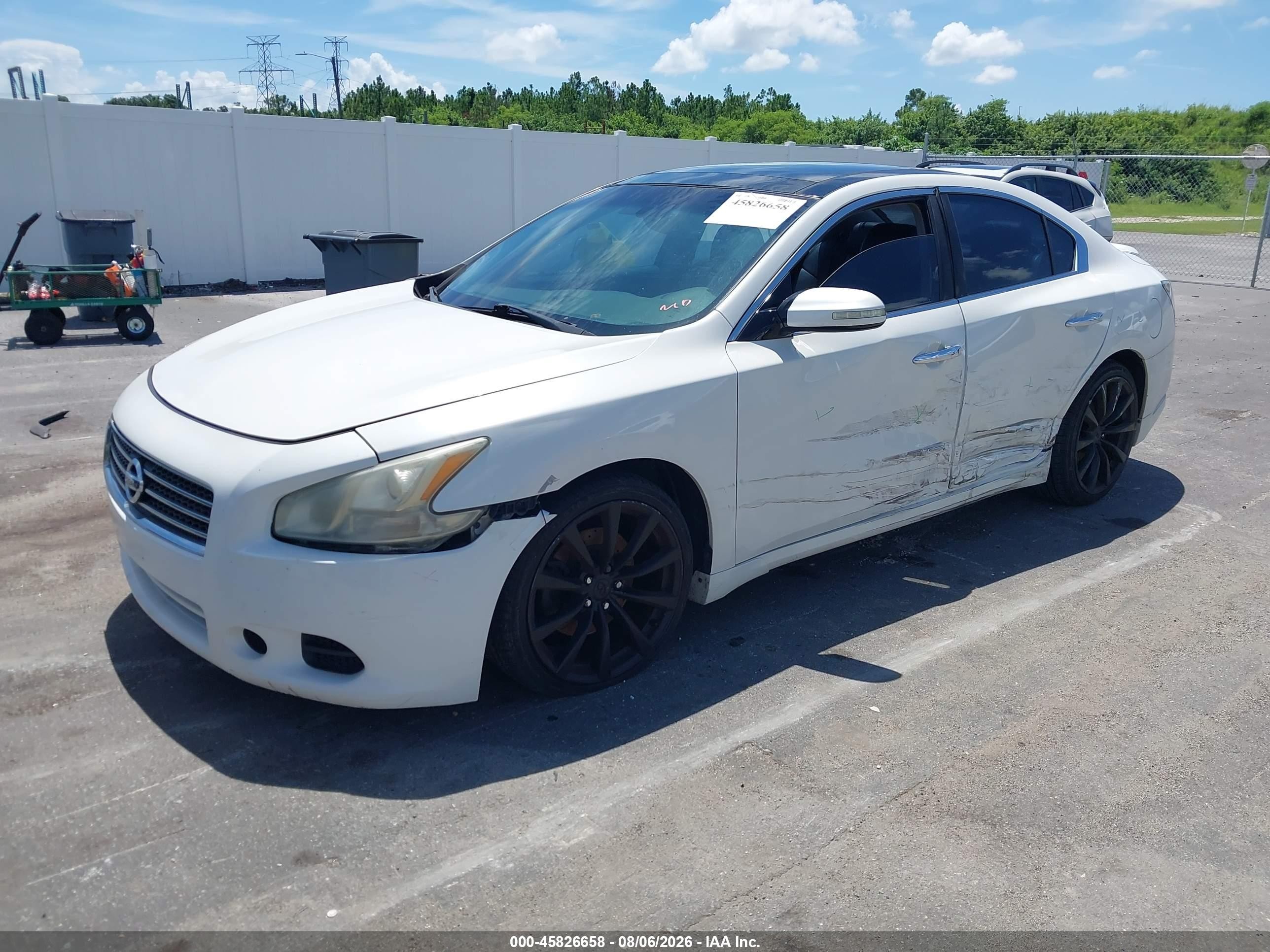 2012 Nissan Maxima 3.5 Sv White vin: 1N4AA5AP8CC843303