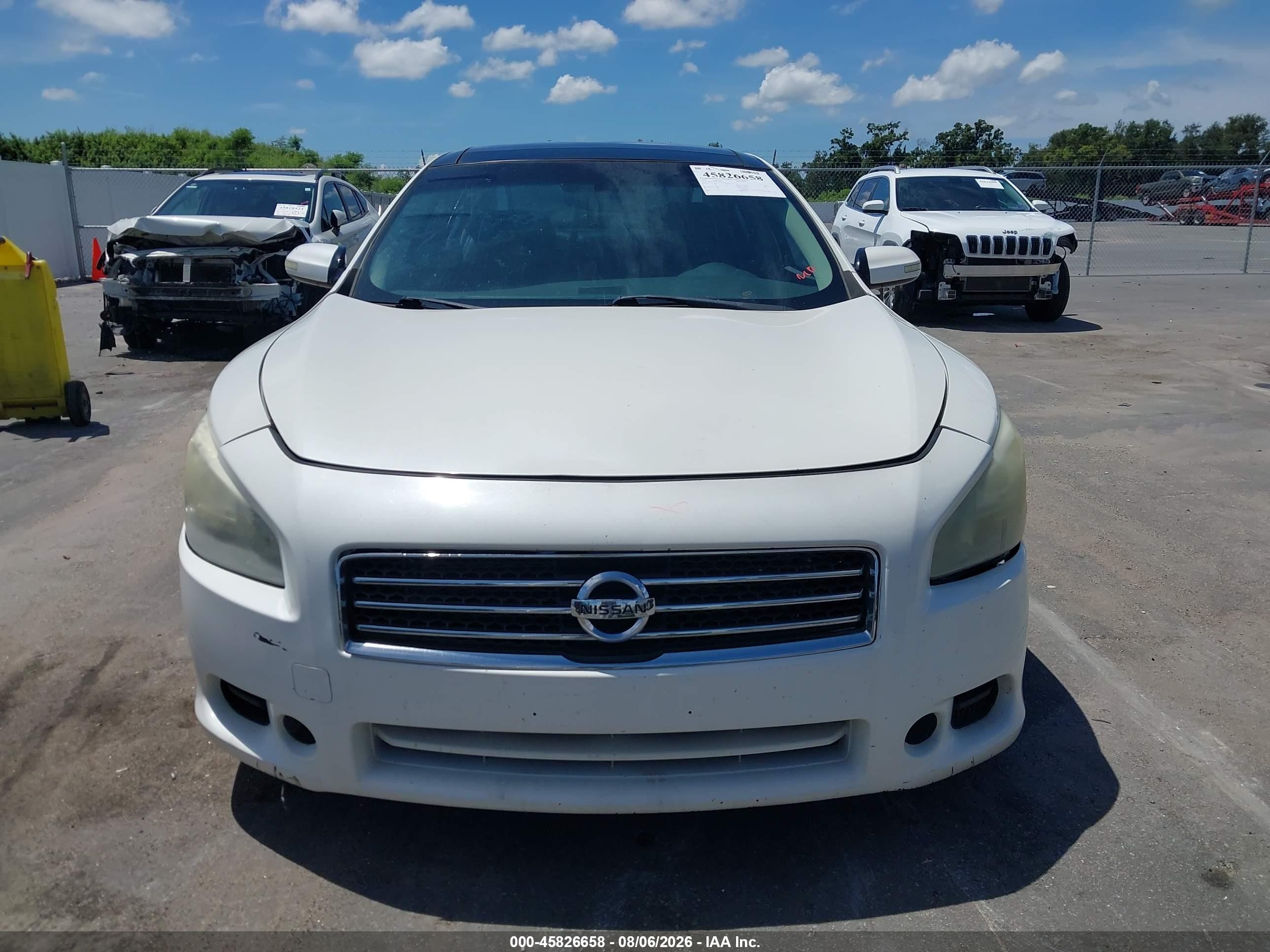 2012 Nissan Maxima 3.5 Sv White vin: 1N4AA5AP8CC843303