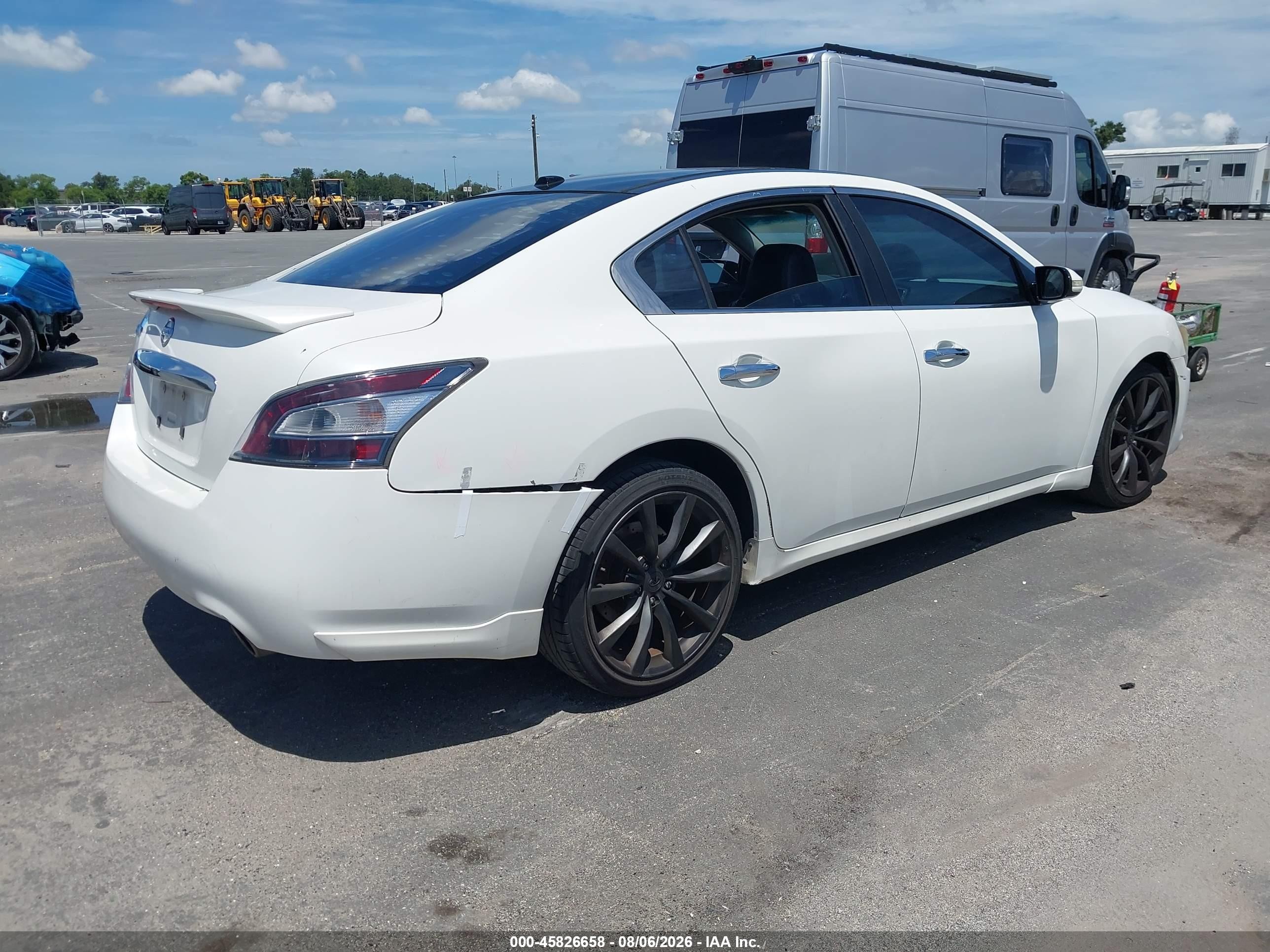 2012 Nissan Maxima 3.5 Sv White vin: 1N4AA5AP8CC843303
