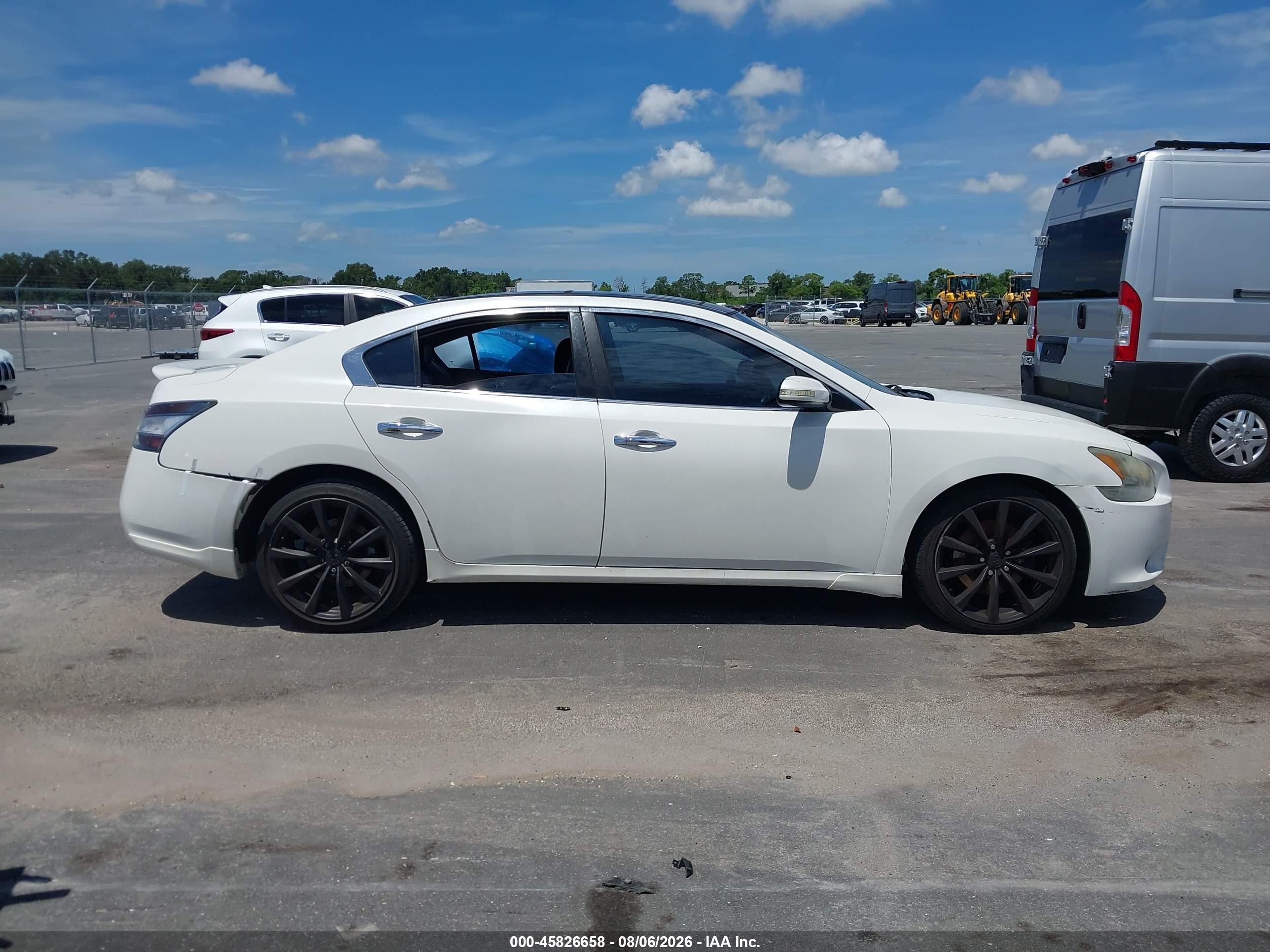 2012 Nissan Maxima 3.5 Sv White vin: 1N4AA5AP8CC843303