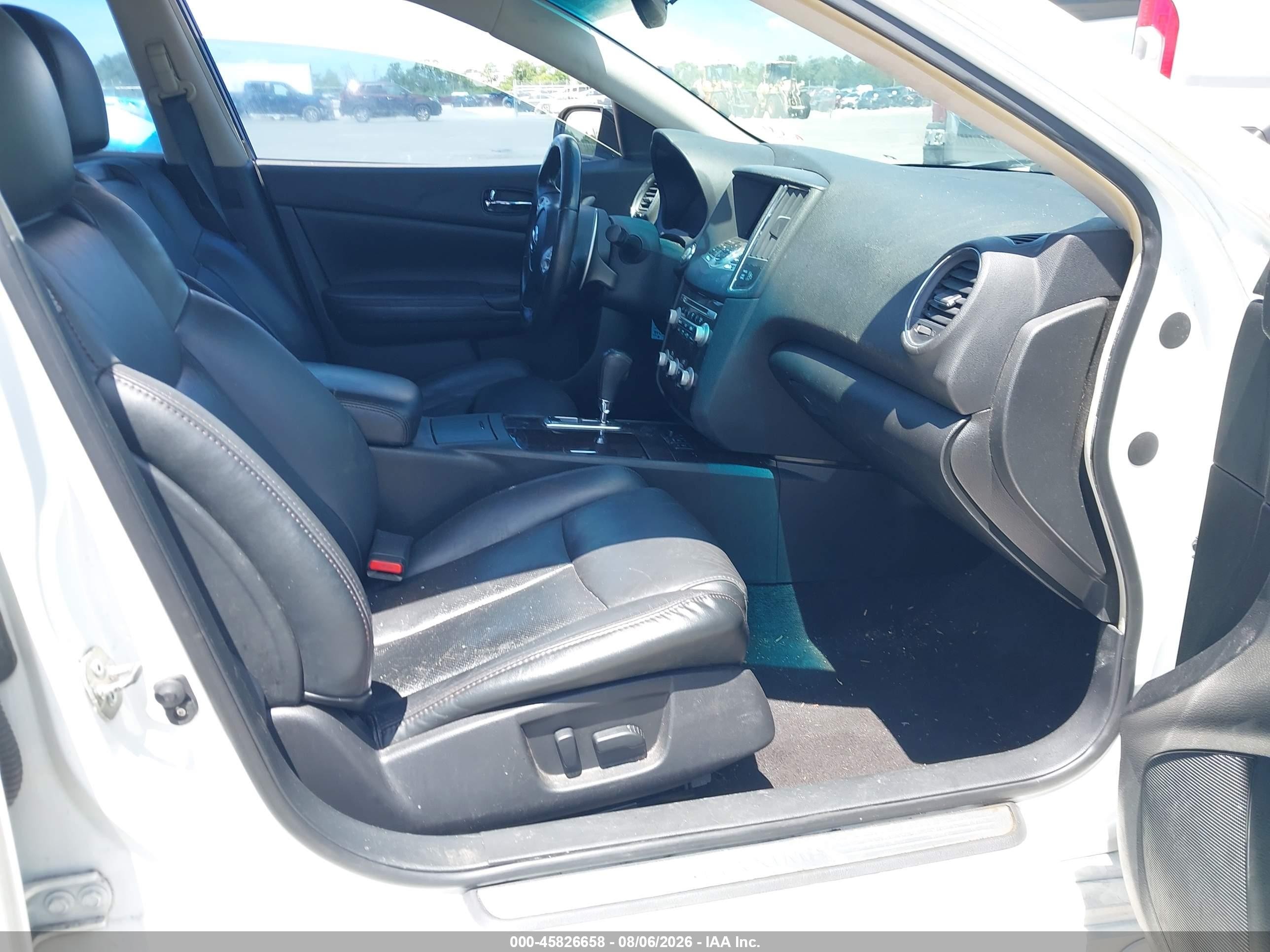 2012 Nissan Maxima 3.5 Sv White vin: 1N4AA5AP8CC843303