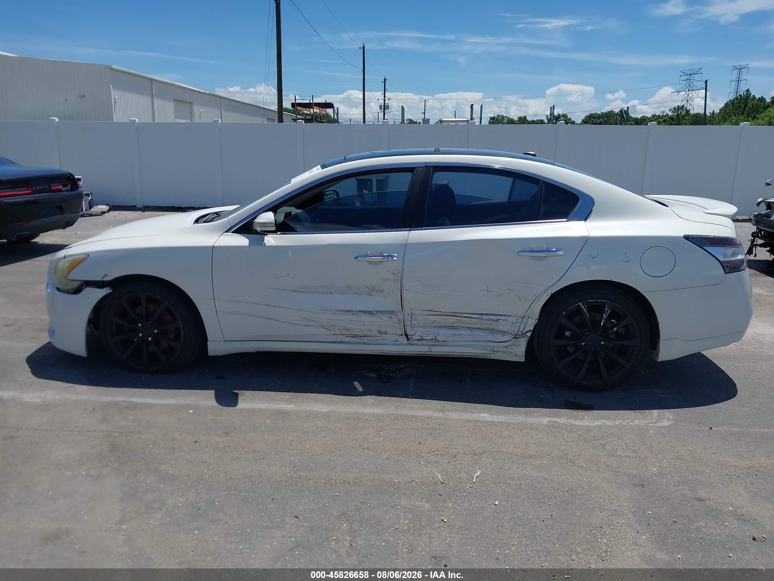 2012 Nissan Maxima 3.5 Sv White vin: 1N4AA5AP8CC843303