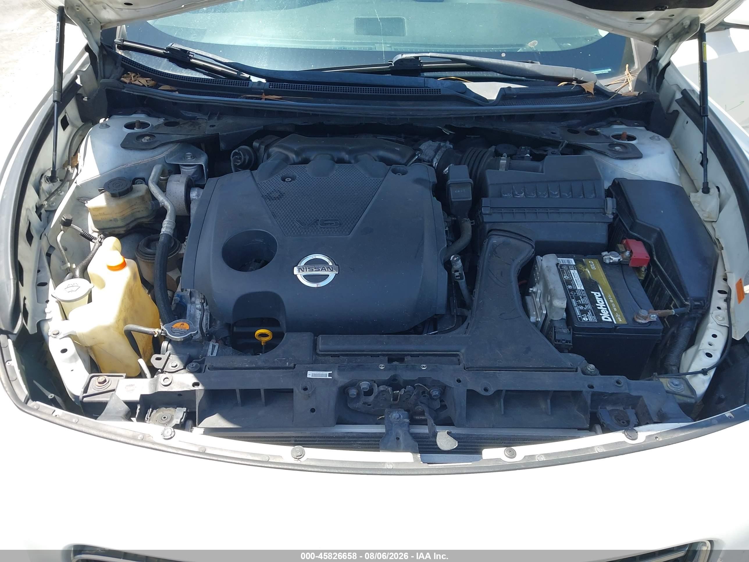 2012 Nissan Maxima 3.5 Sv White vin: 1N4AA5AP8CC843303