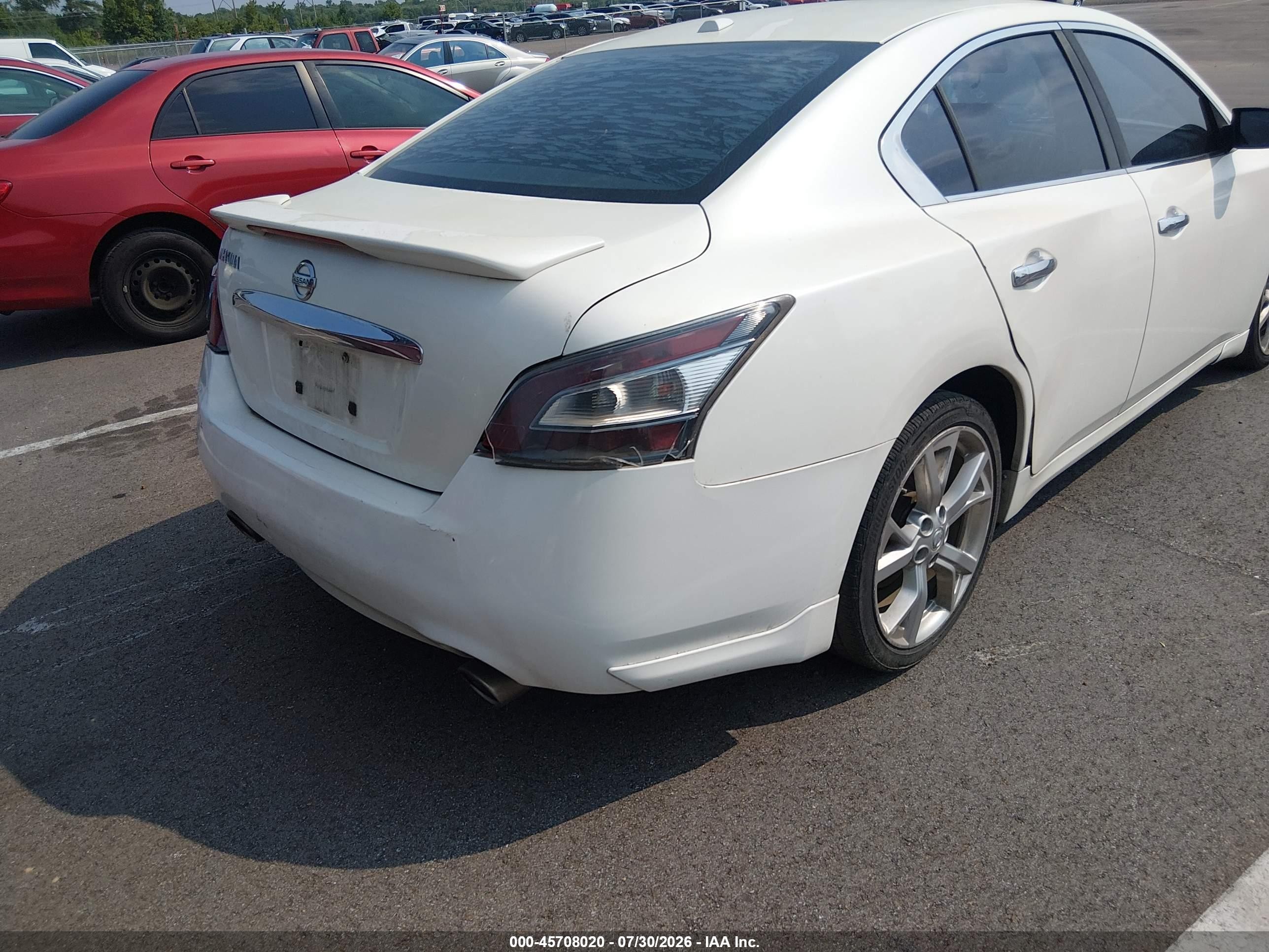 2012 Nissan Maxima 3.5 Sv White vin: 1N4AA5AP8CC843365