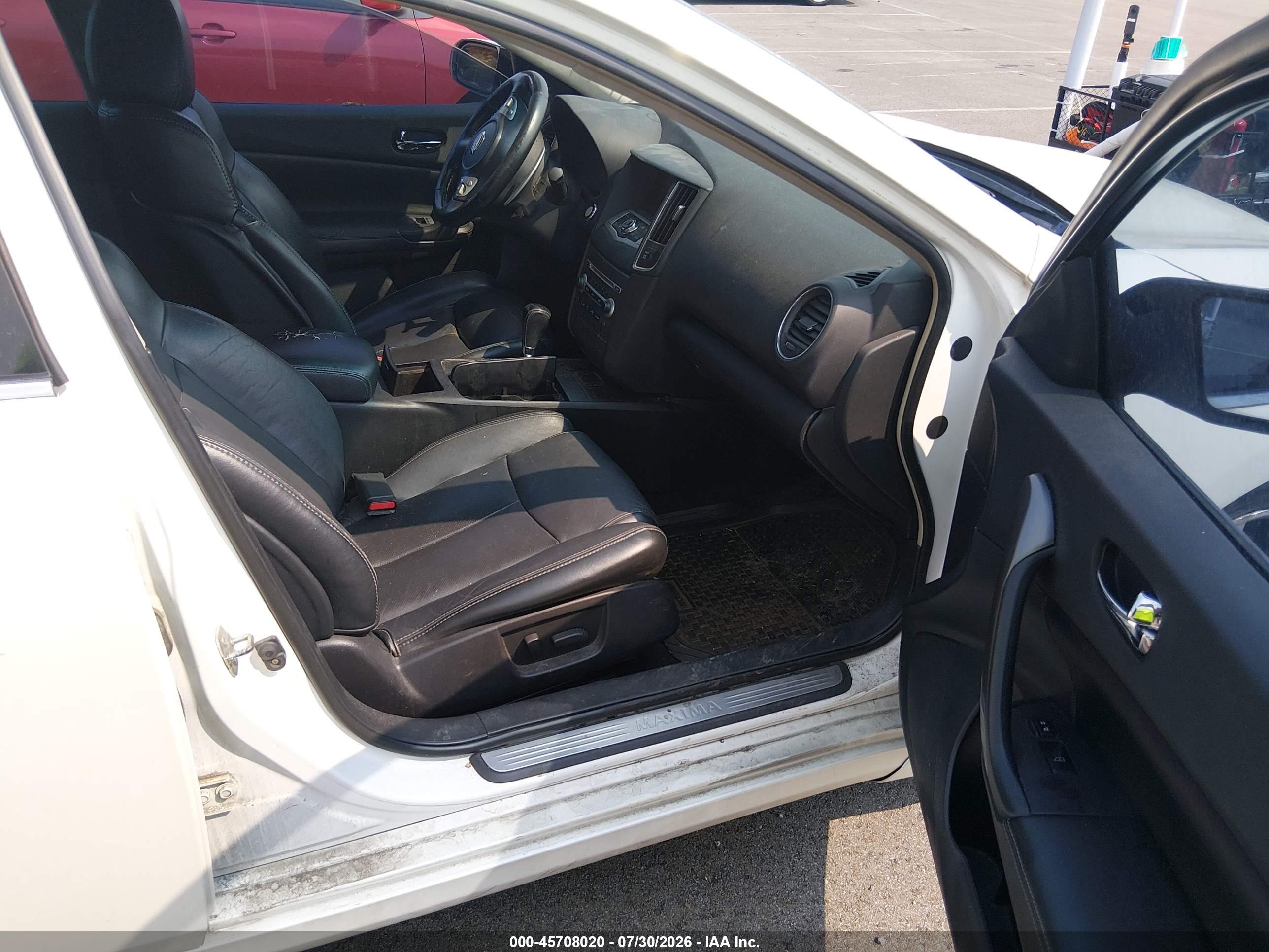 2012 Nissan Maxima 3.5 Sv White vin: 1N4AA5AP8CC843365