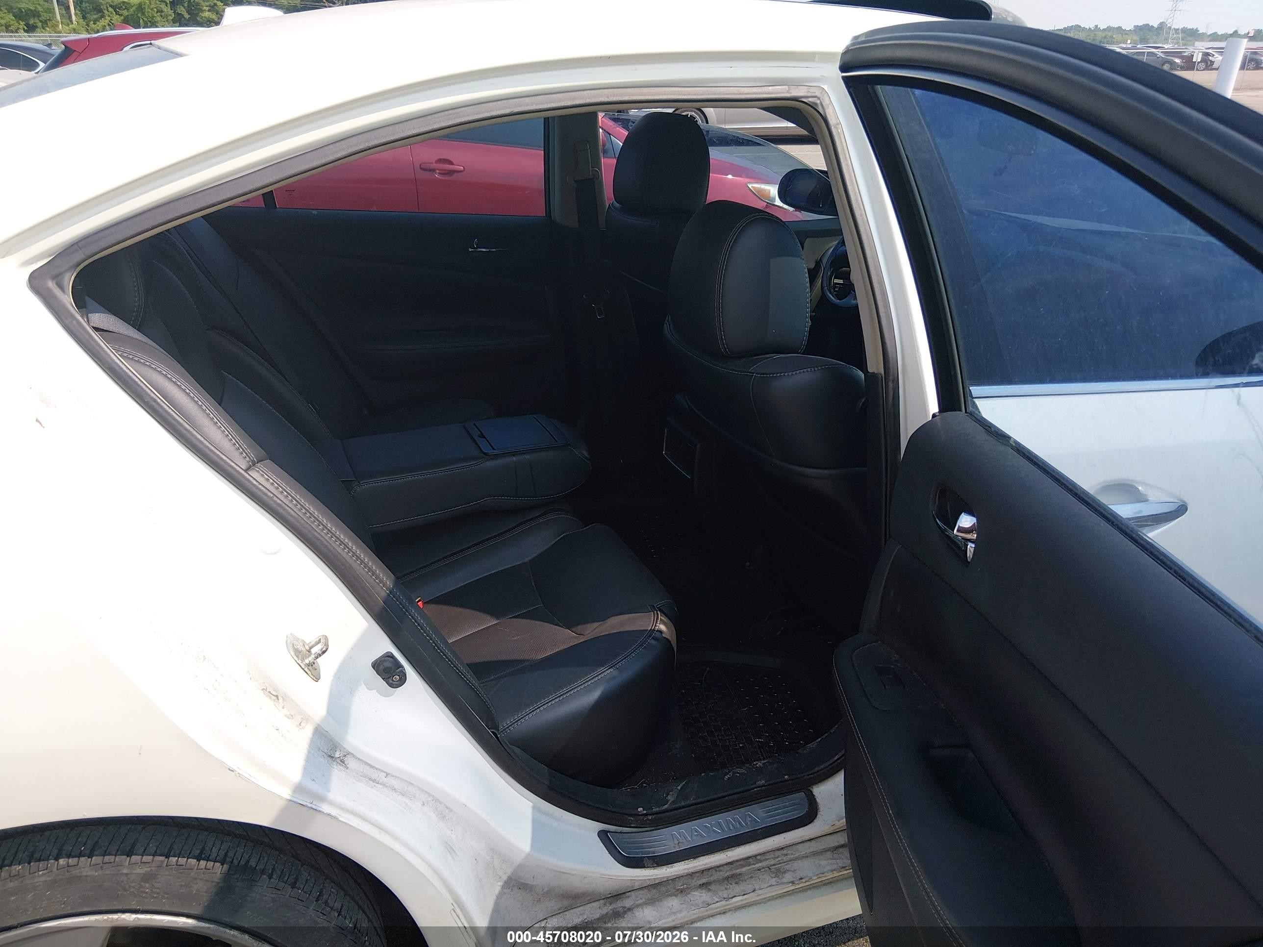 2012 Nissan Maxima 3.5 Sv White vin: 1N4AA5AP8CC843365